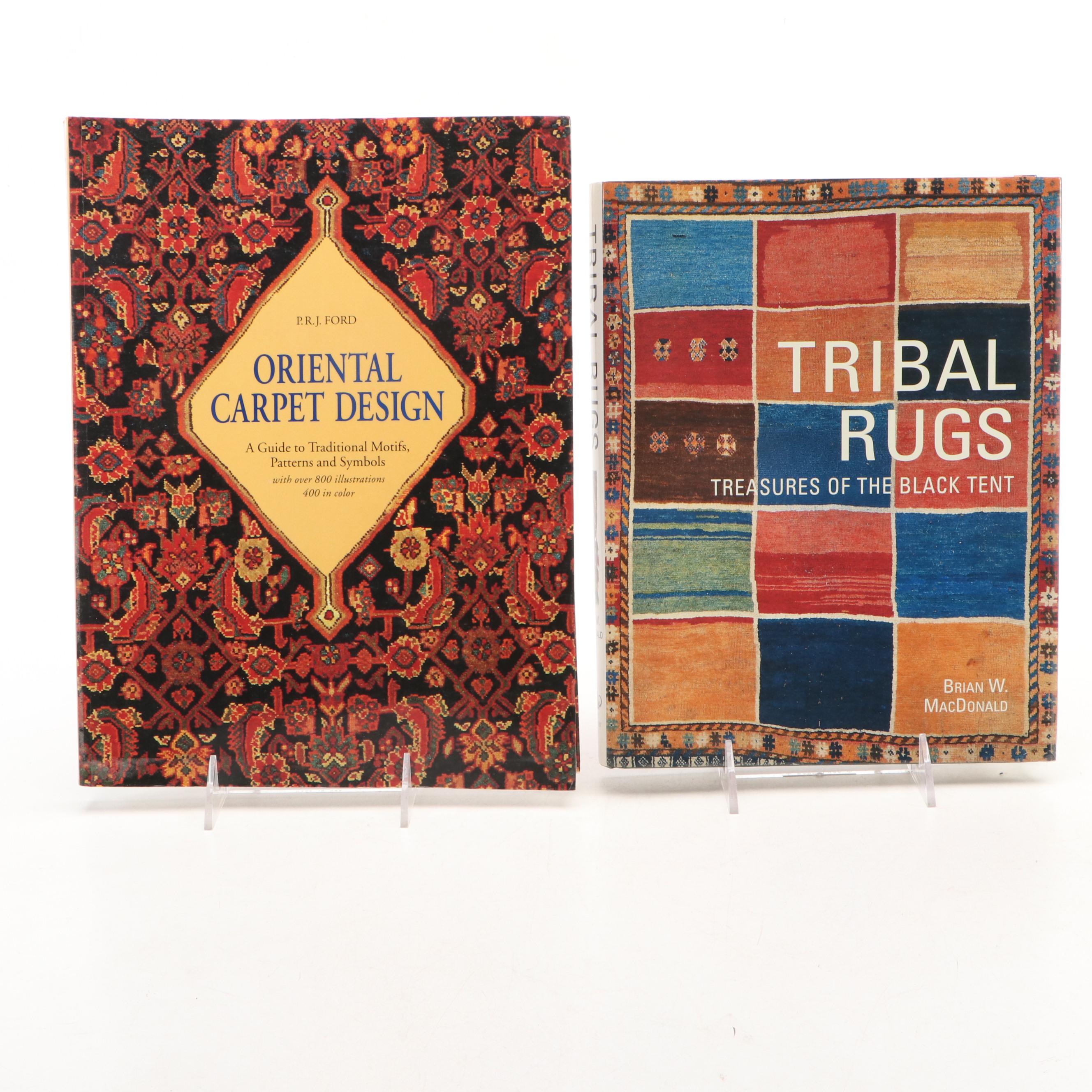 Art Deco Style Dog Head Bookends with Rug Reference Books