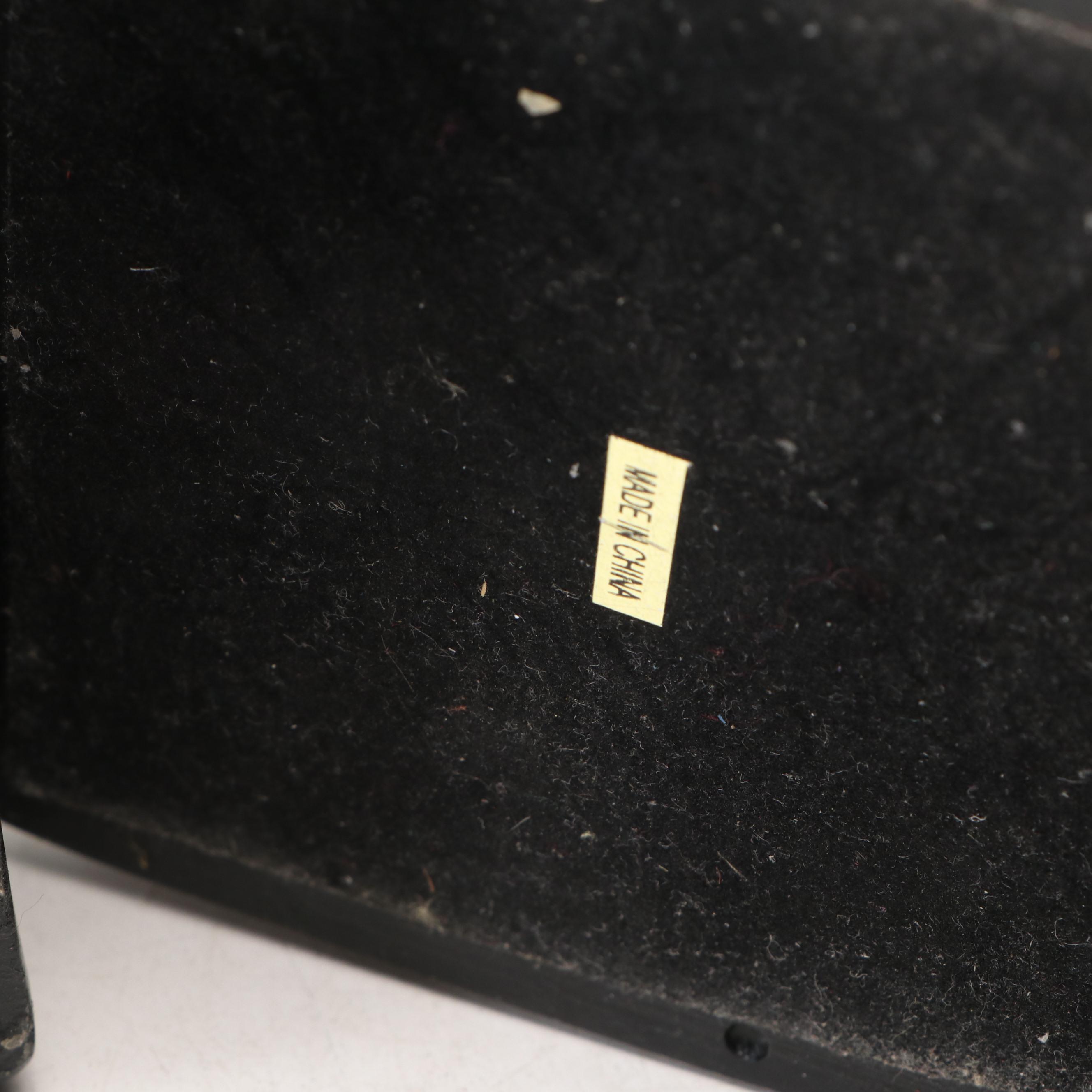 Art Deco Style Dog Head Bookends with Rug Reference Books