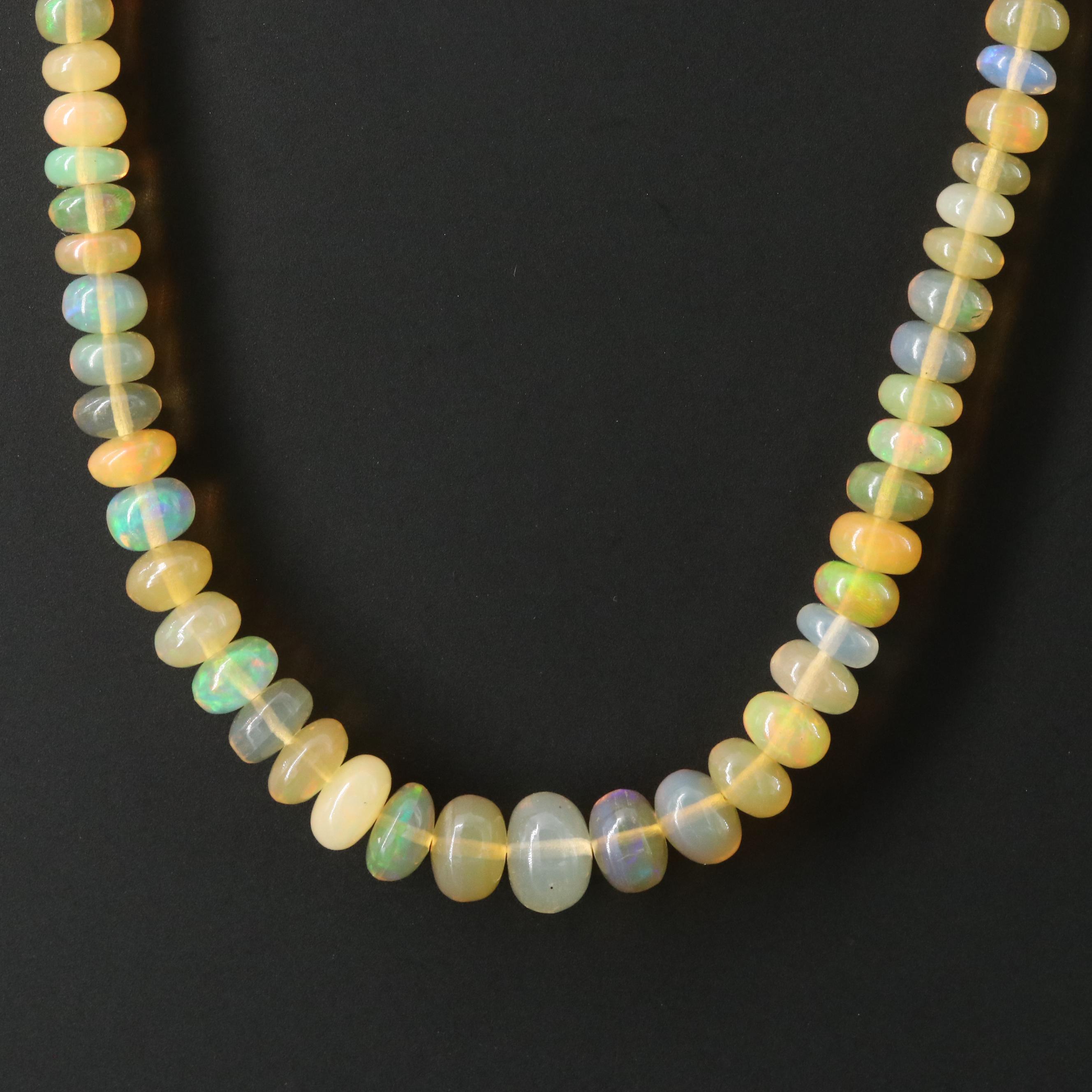 Opal Necklace with Sterling Magnetic Clasp