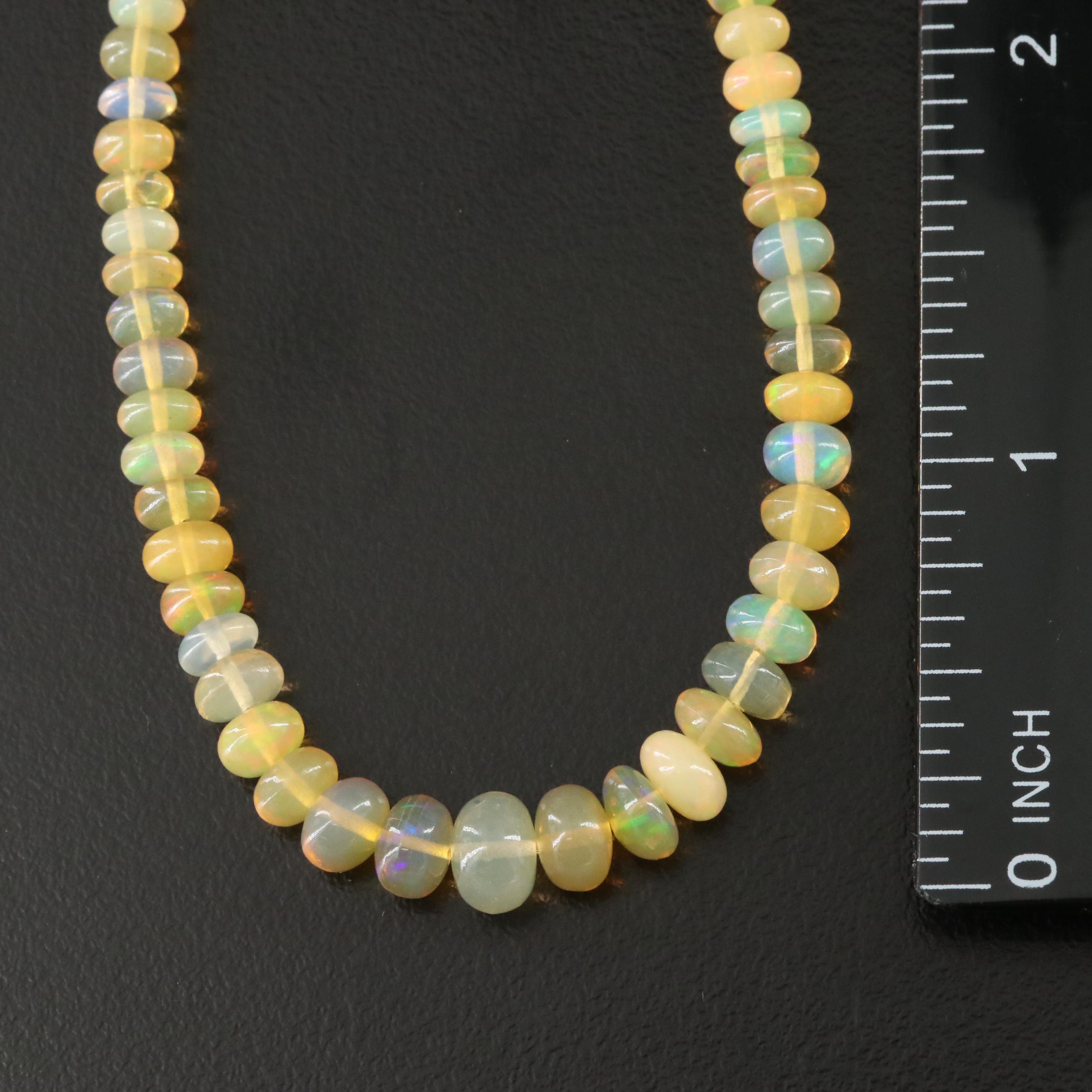 Opal Necklace with Sterling Magnetic Clasp