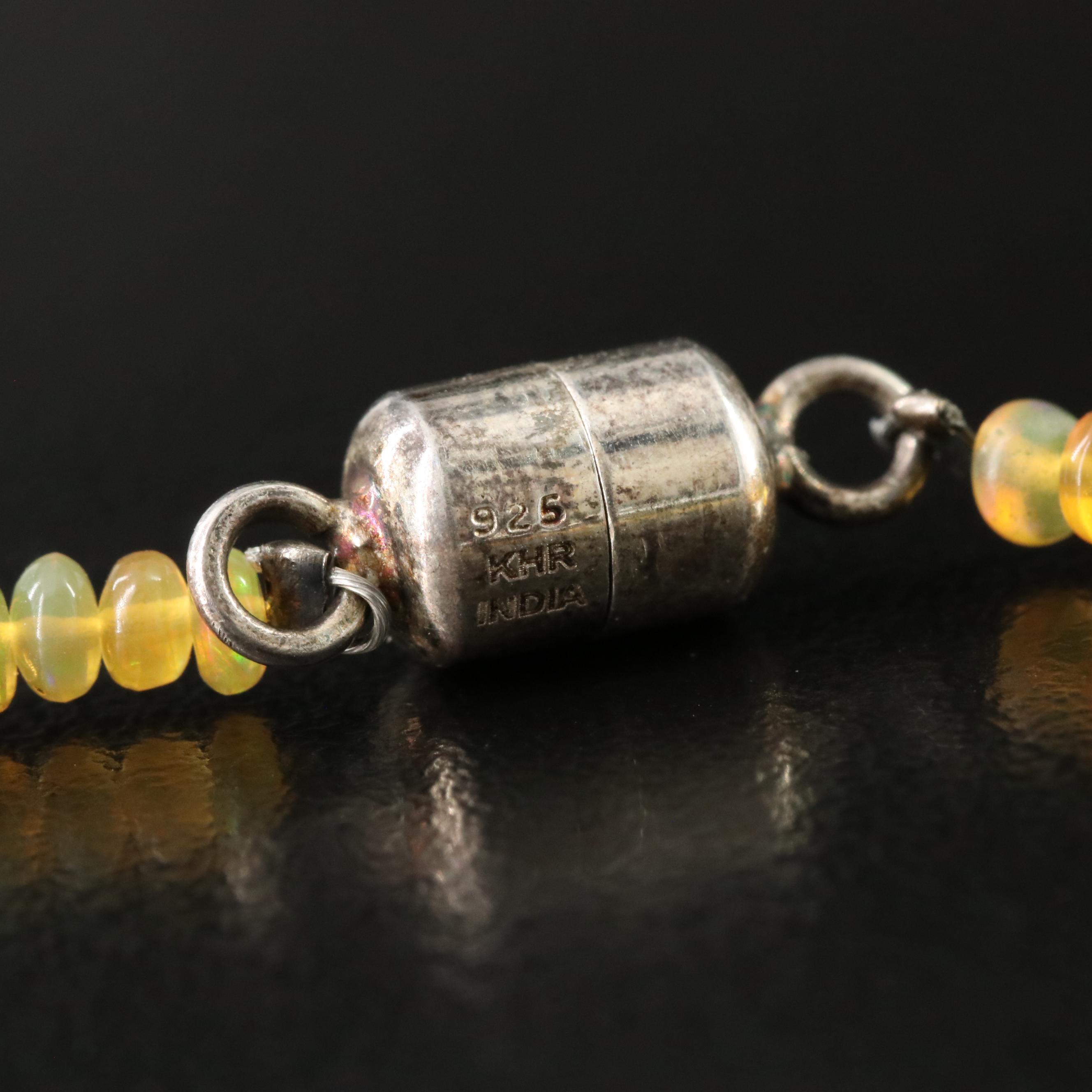 Opal Necklace with Sterling Magnetic Clasp