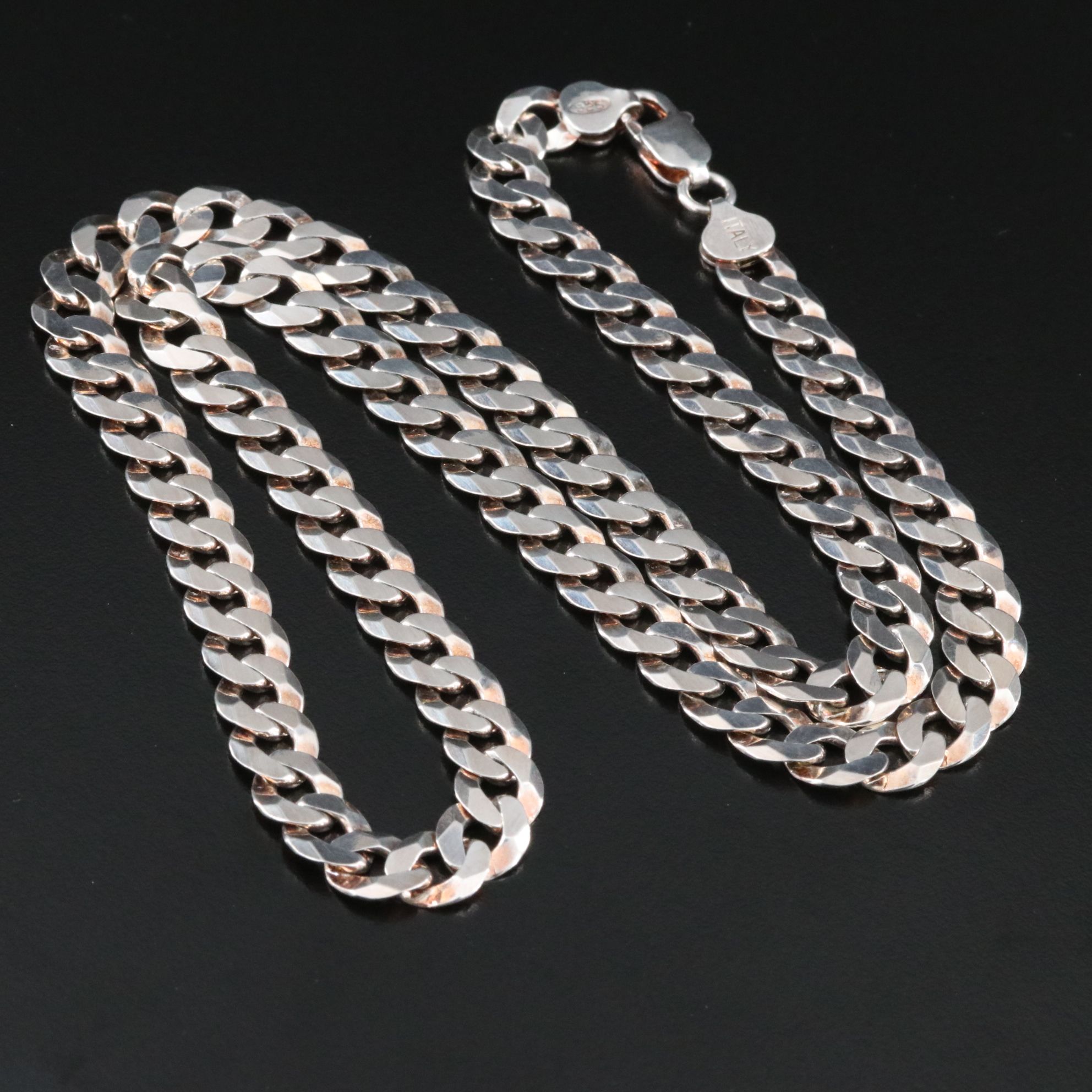 Italian Sterling Curb Chain Necklace