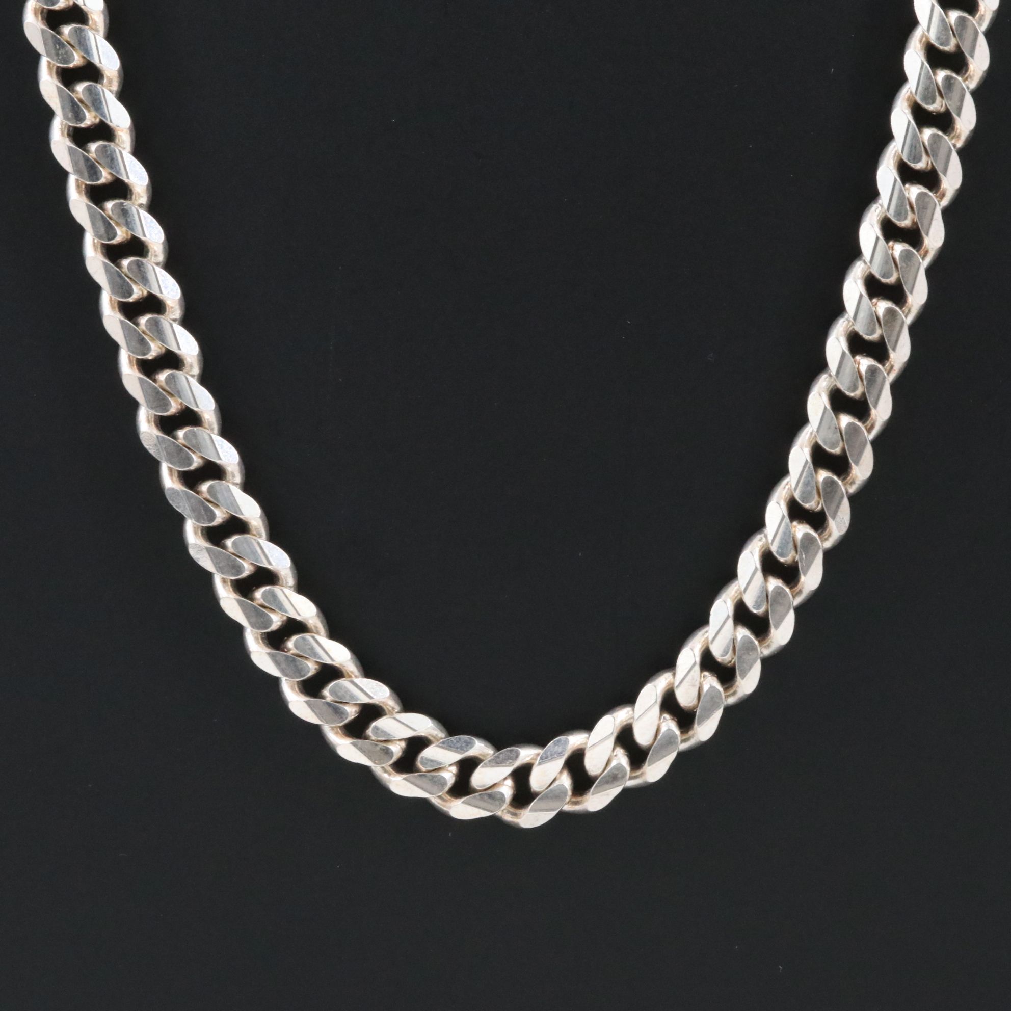 Italian Sterling Curb Chain Necklace