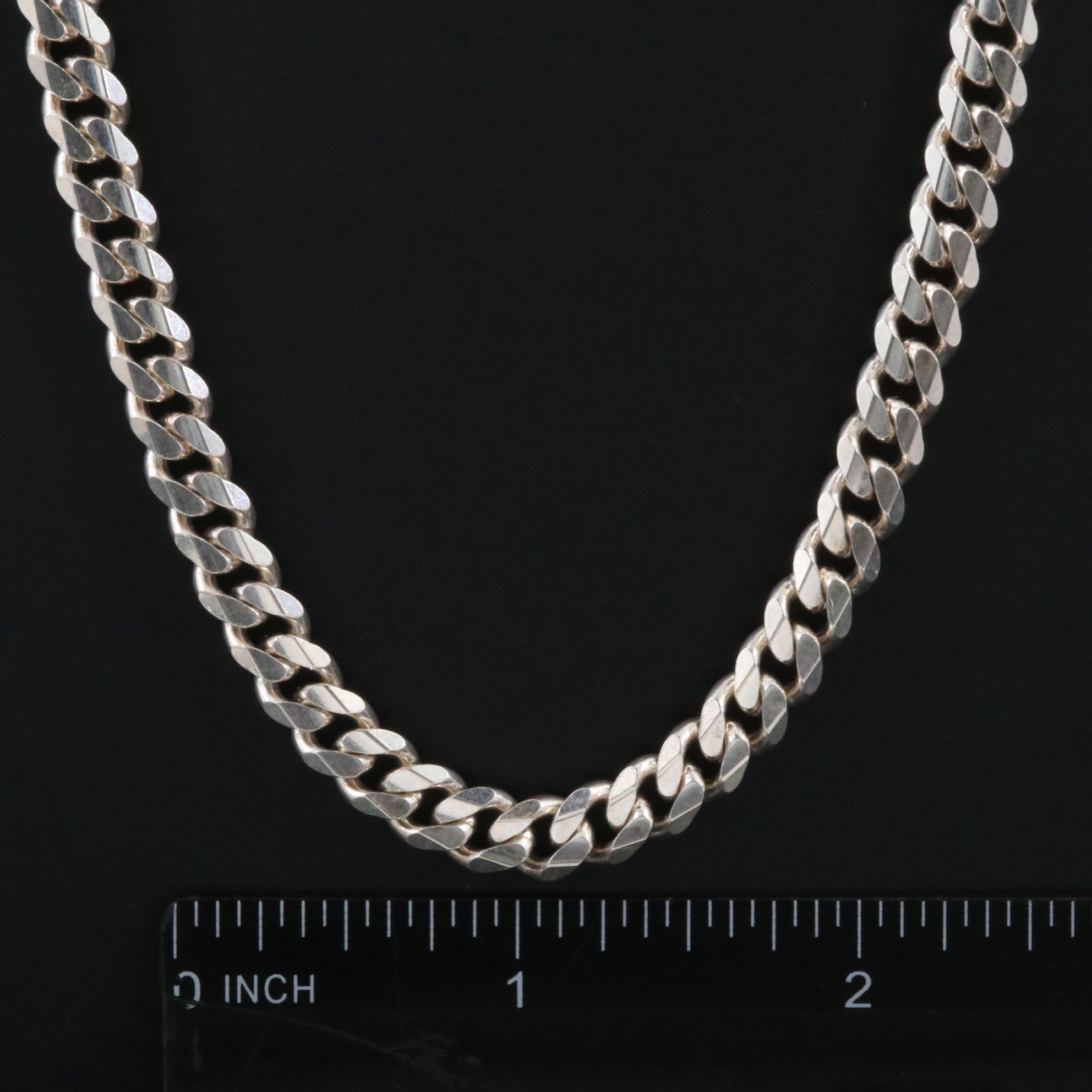 Italian Sterling Curb Chain Necklace