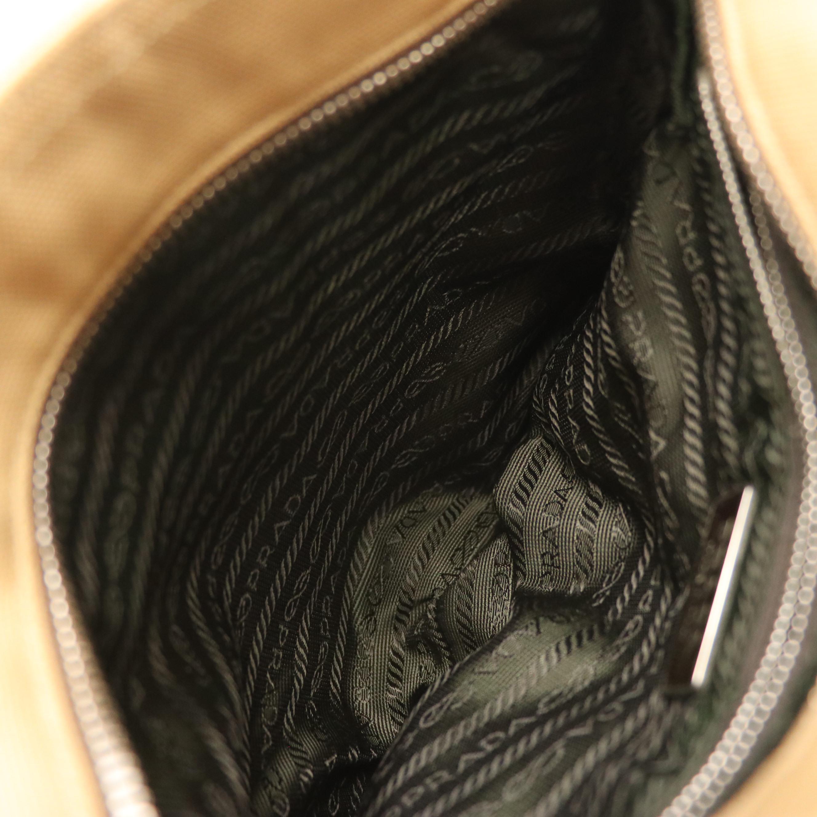 Prada Mini Tote in Canvas with Cinghiale Leather Trim