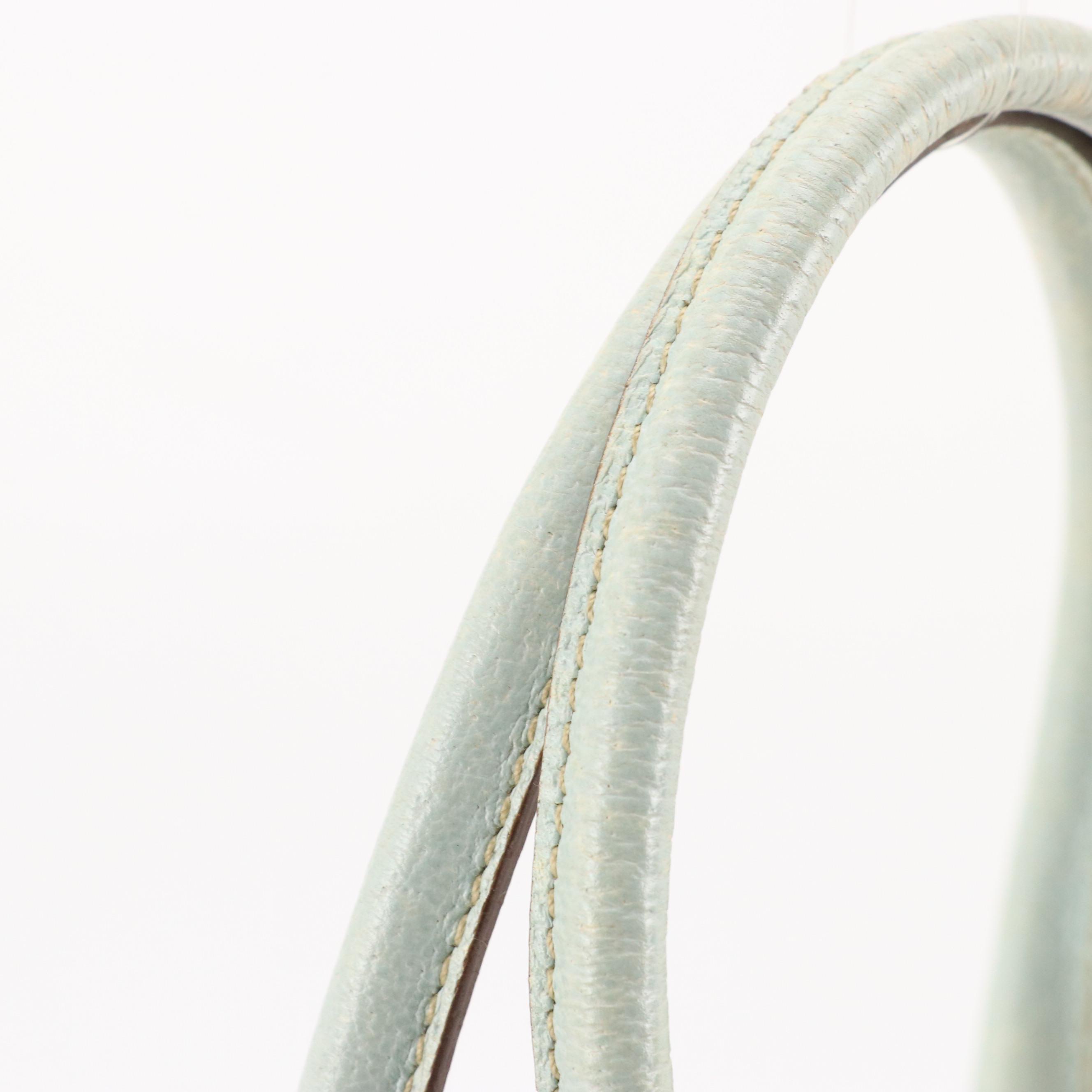 Prada Mini Tote in Canvas with Cinghiale Leather Trim