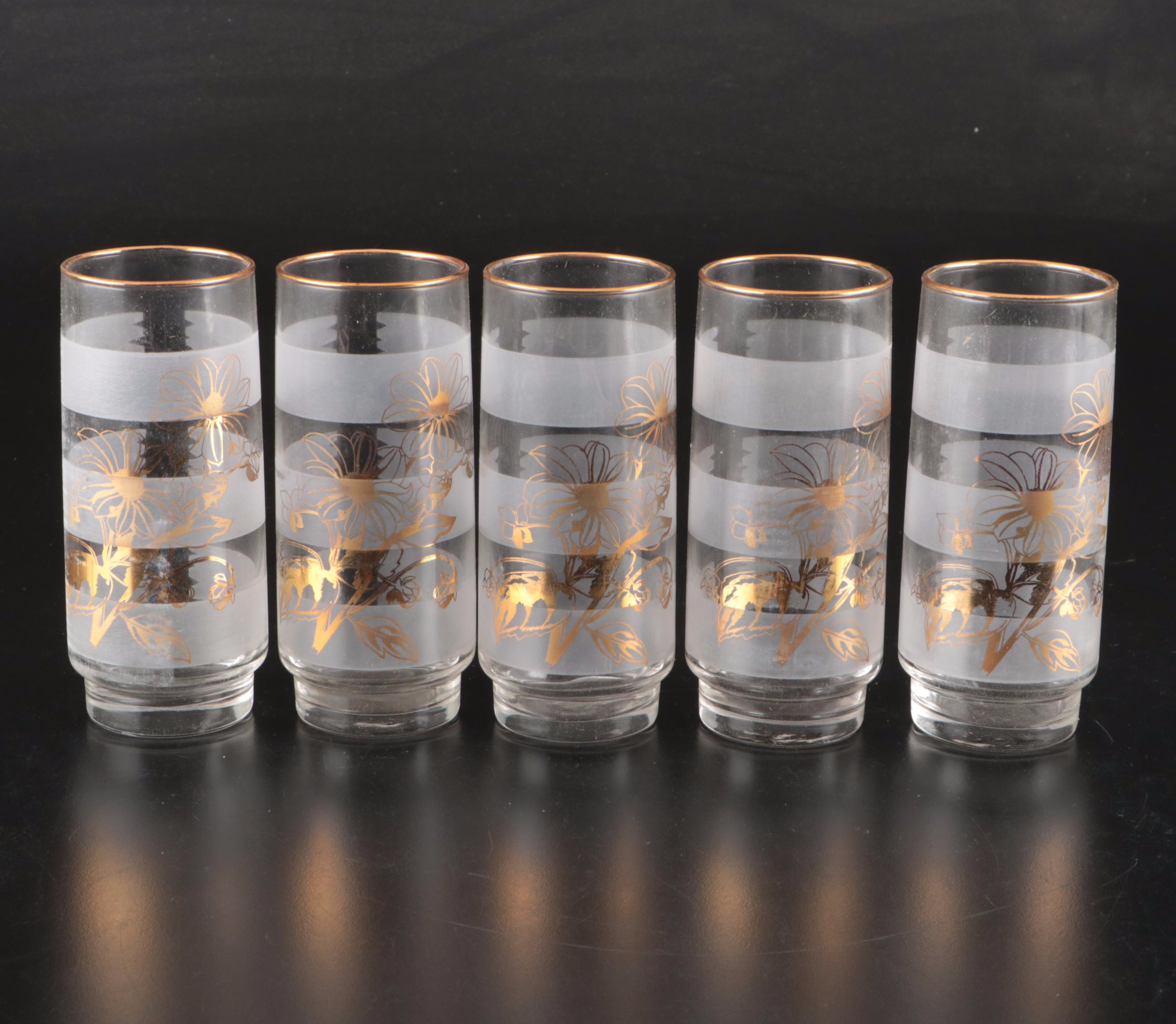 Japanese Glass Highballs and Coasters with Other Ceramic and Stainless Tableware