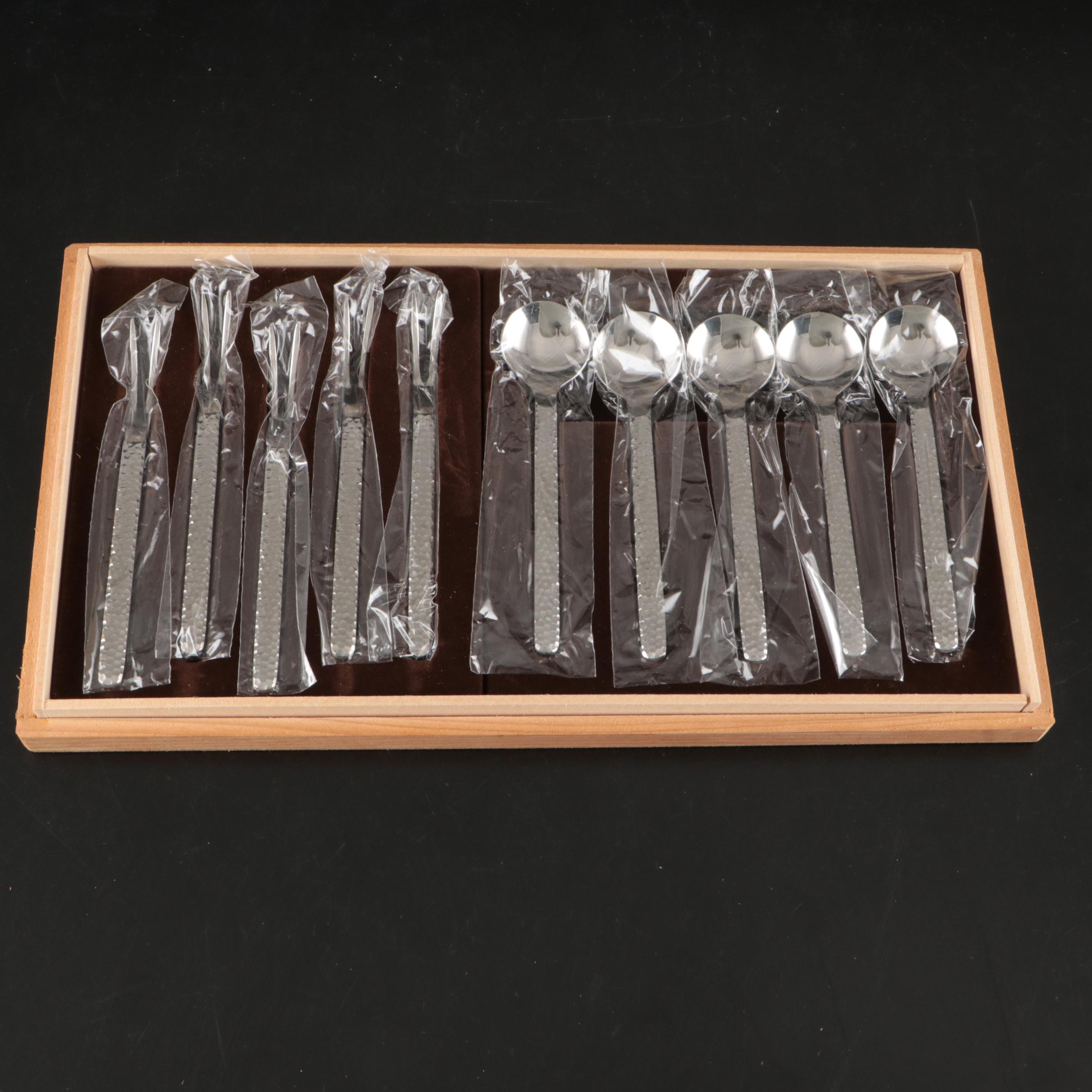 Japanese Glass Highballs and Coasters with Other Ceramic and Stainless Tableware