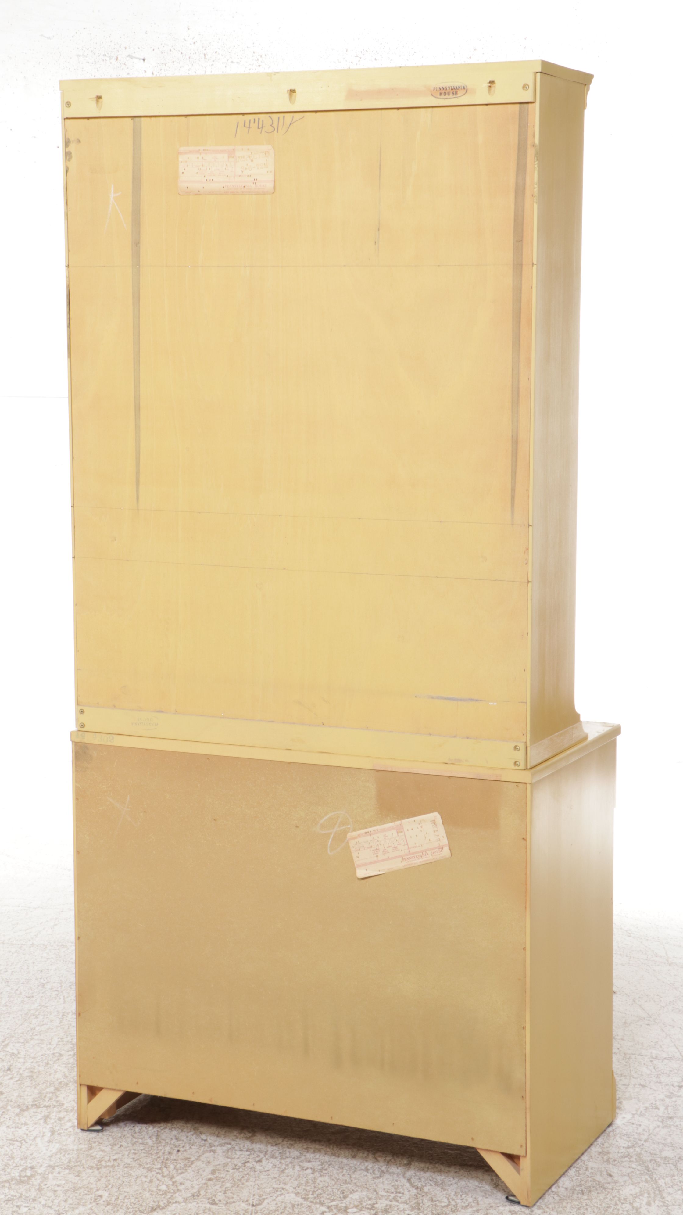 Pennsylvania House Early American Style Yellow-Painted Wood Cupboard