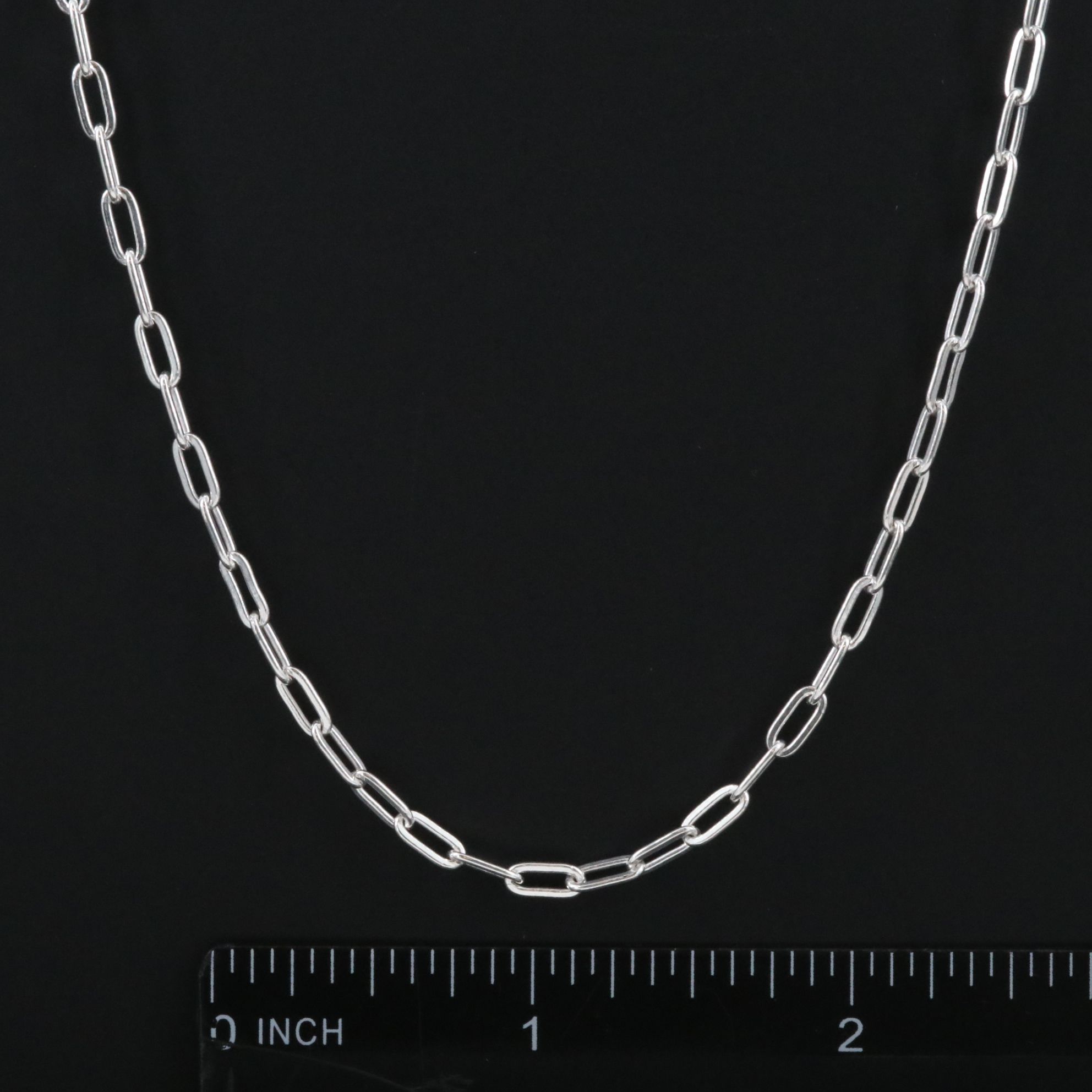 Italian Sterling Paper Clip Chain Necklace