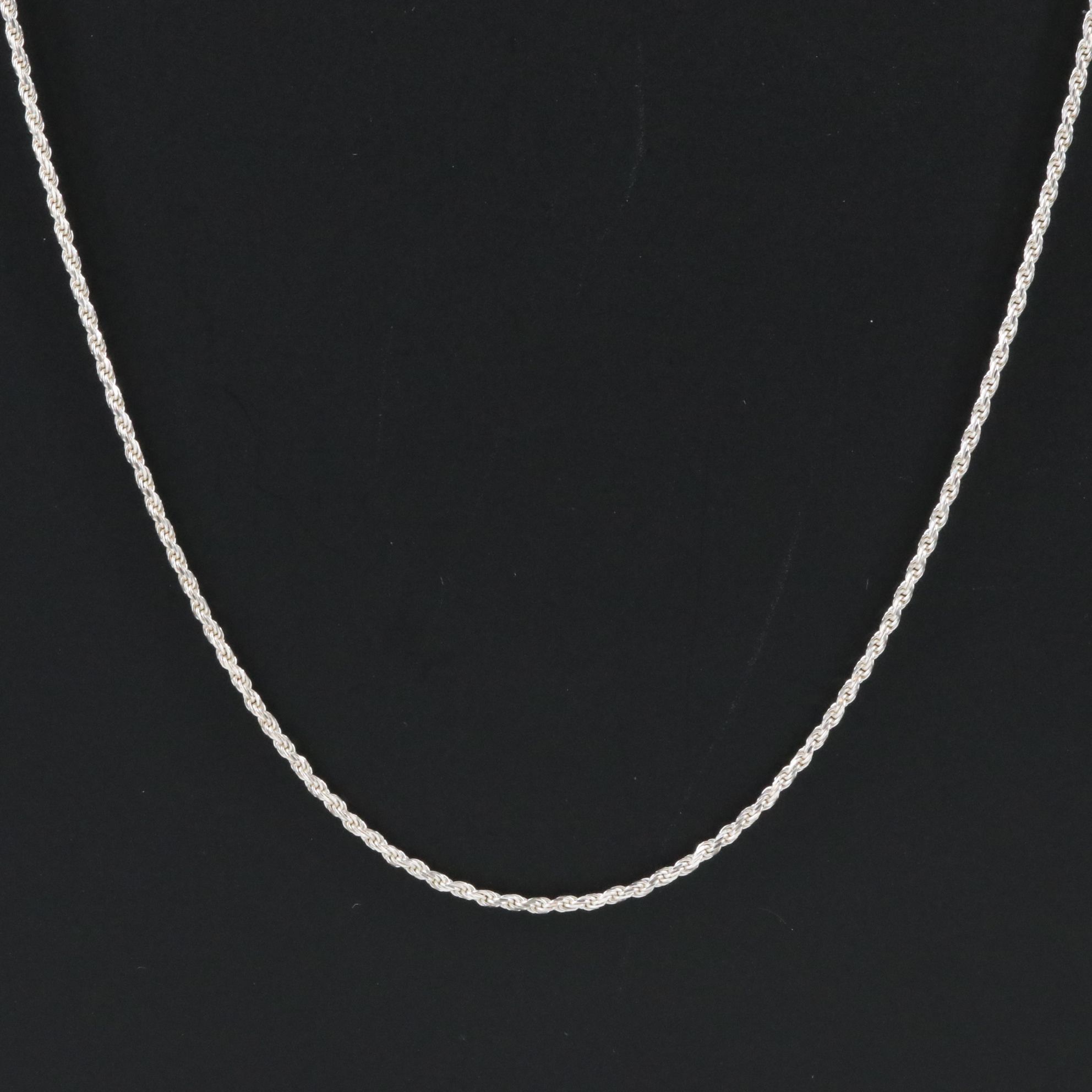 Italian Sterling Rope Chain Necklace