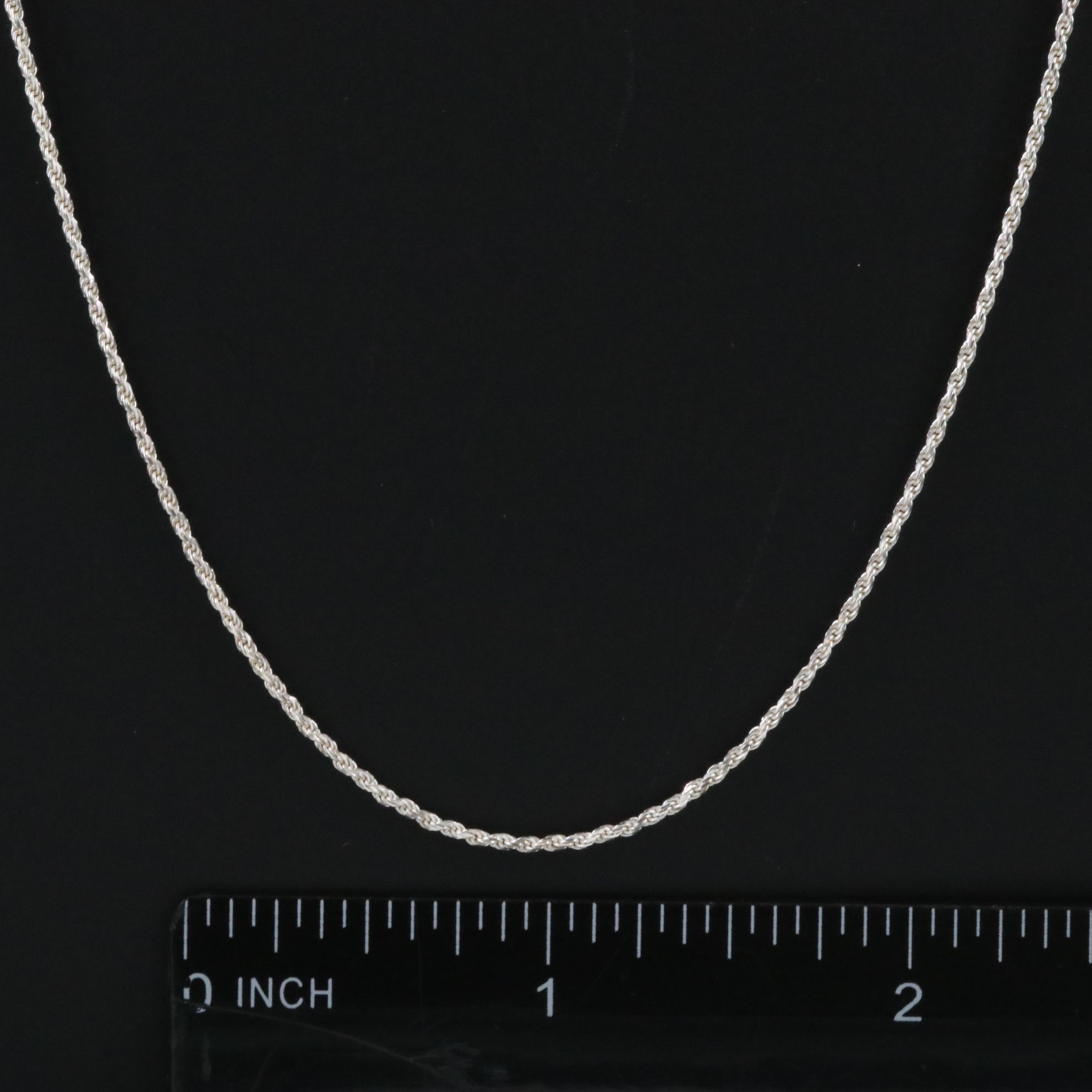 Italian Sterling Rope Chain Necklace