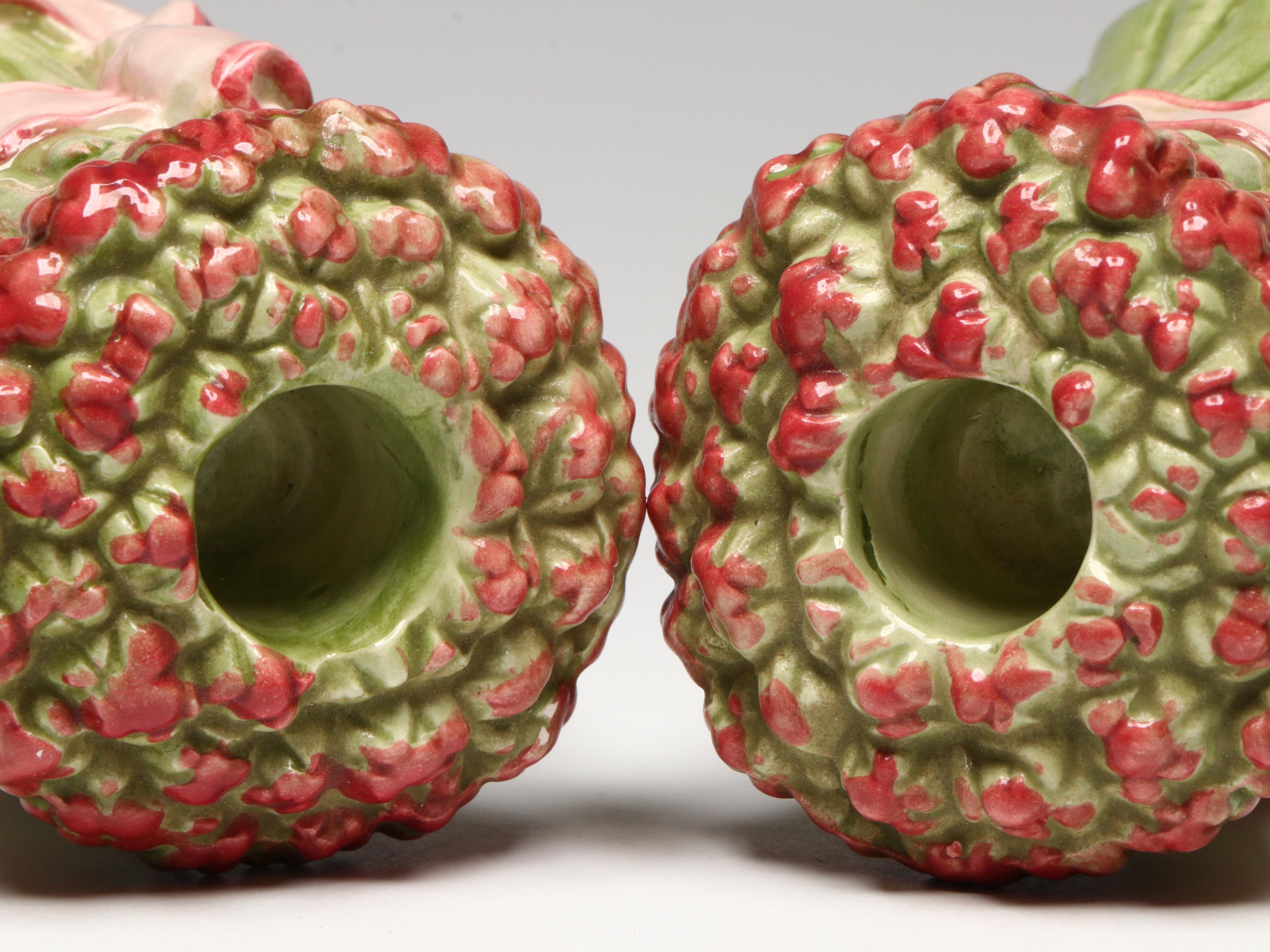 Jena Hall Toyo Hand-Painted Floral with Fitz & Floyd Asparagus Candlesticks