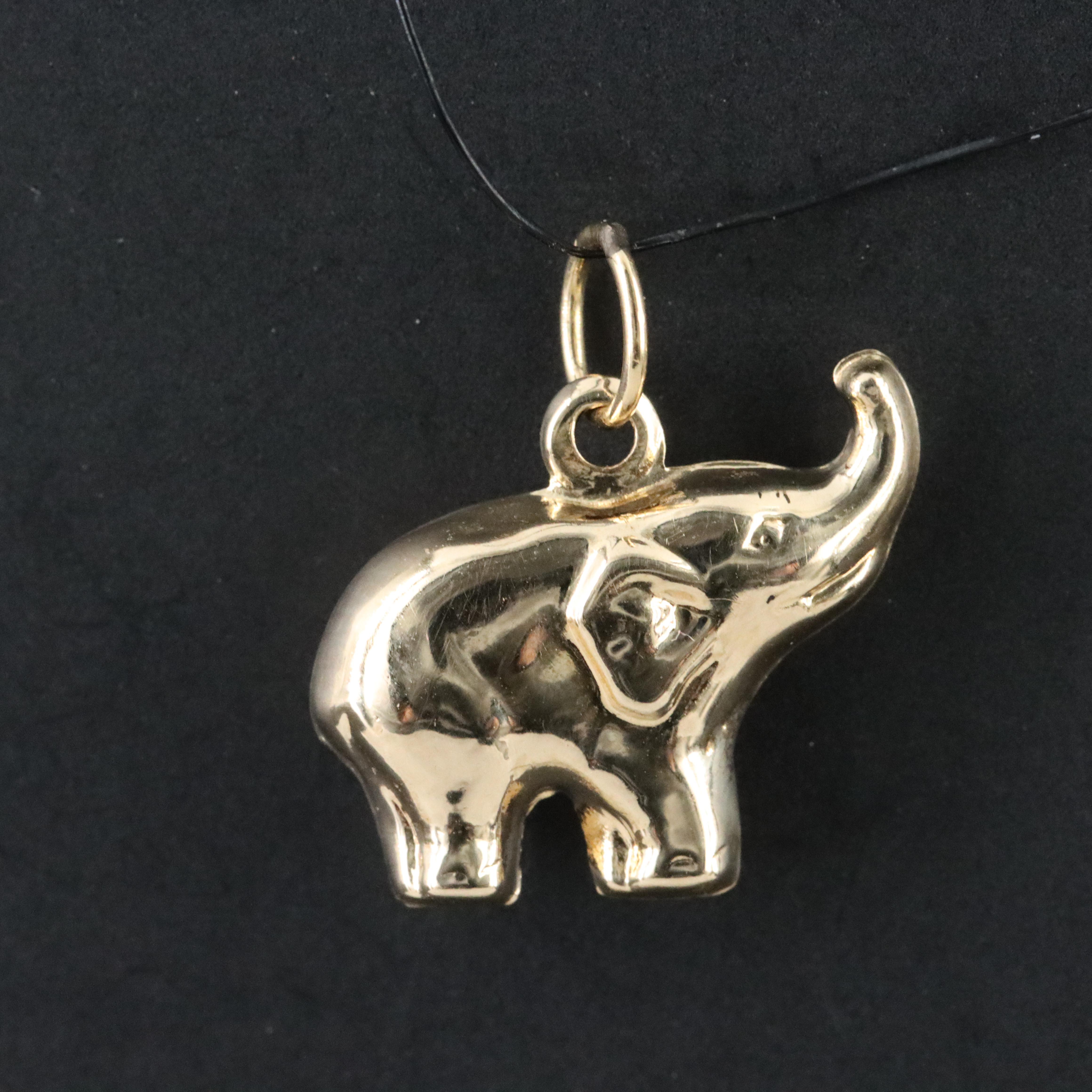 Electroformed Elephant Charm Pendant