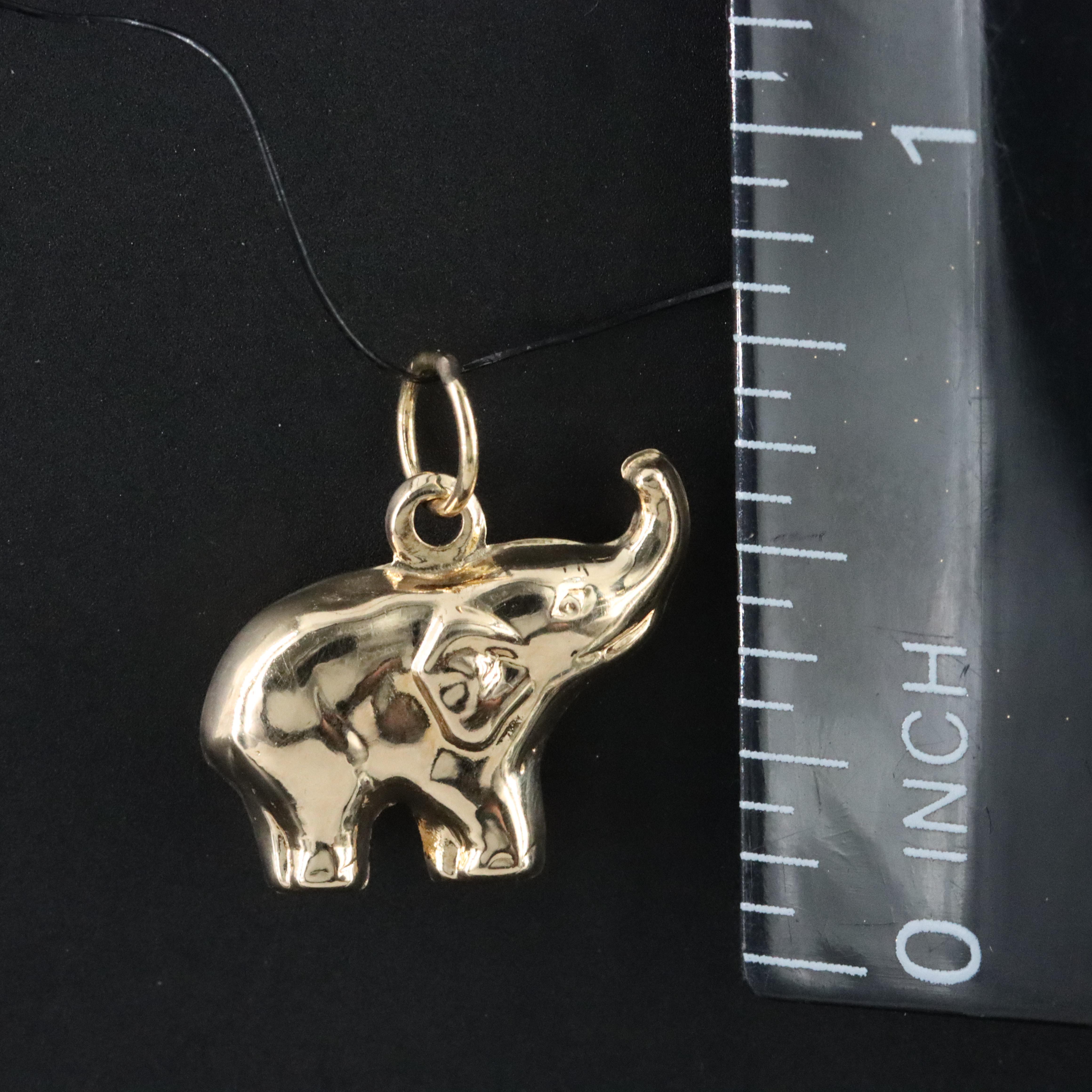 Electroformed Elephant Charm Pendant