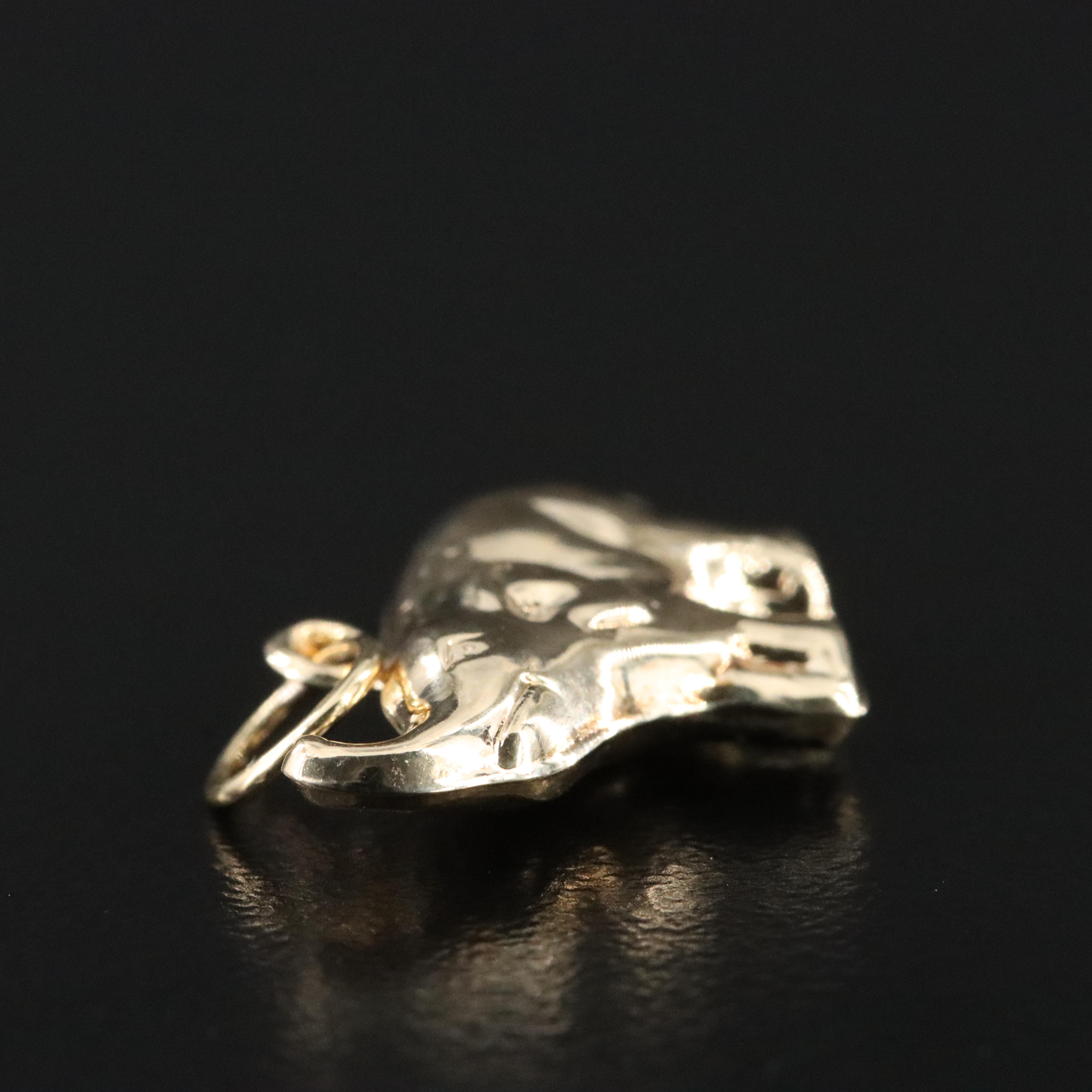 Electroformed Elephant Charm Pendant