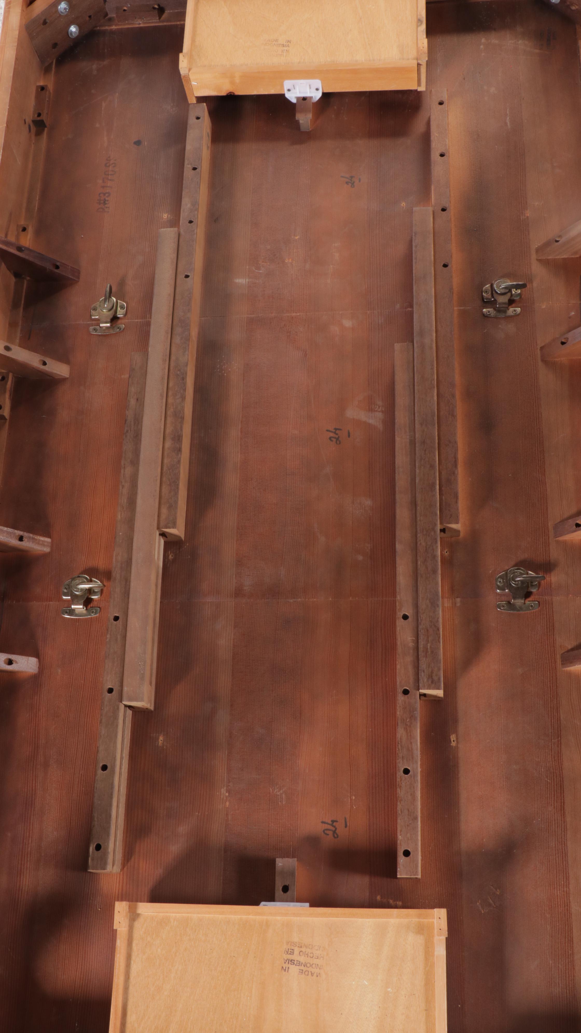 Pine Dining Table with Six Chairs, 21st Century
