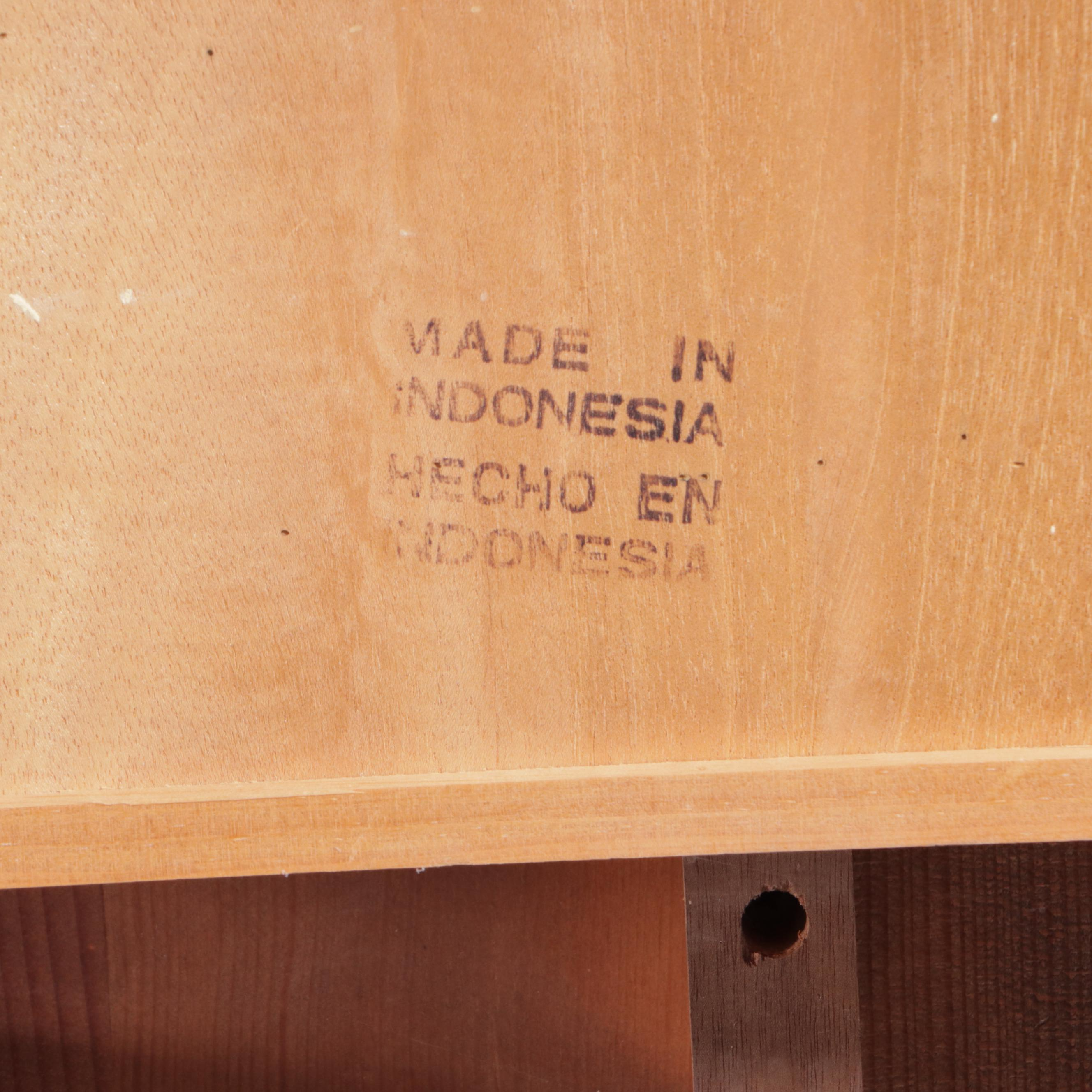 Pine Dining Table with Six Chairs, 21st Century