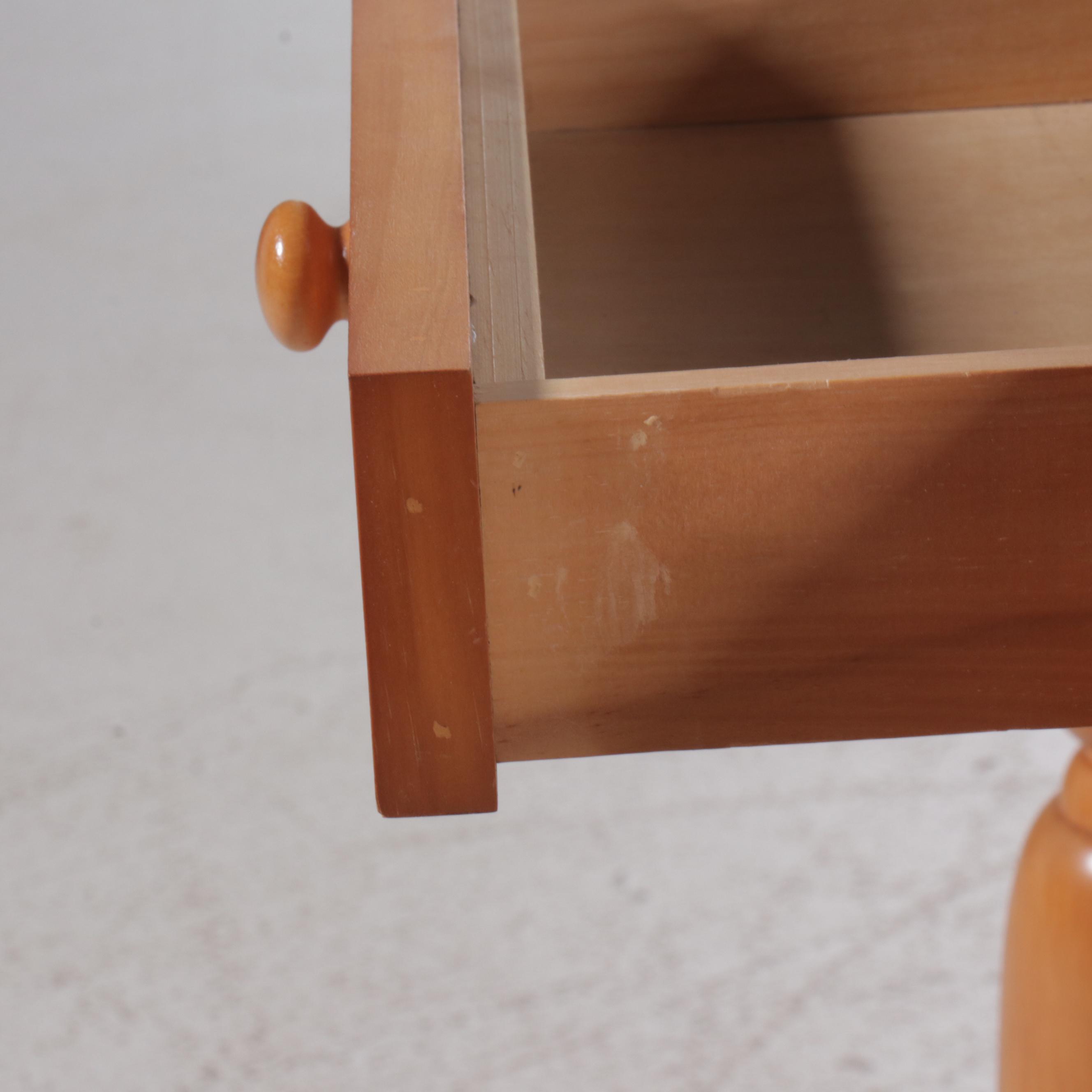 Pine Dining Table with Six Chairs, 21st Century