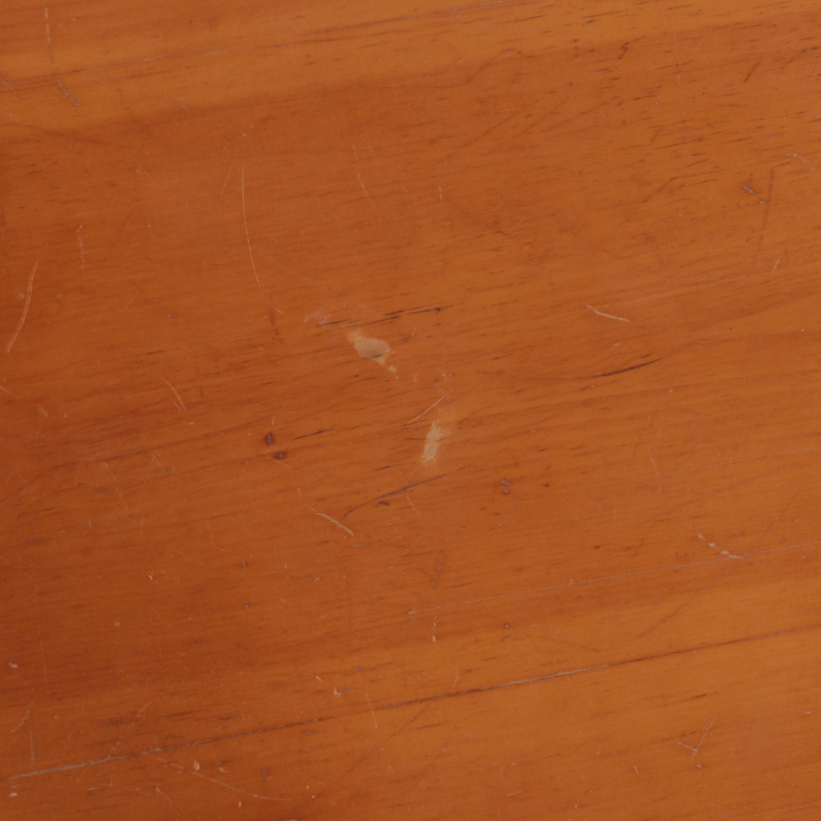 Pine Dining Table with Six Chairs, 21st Century