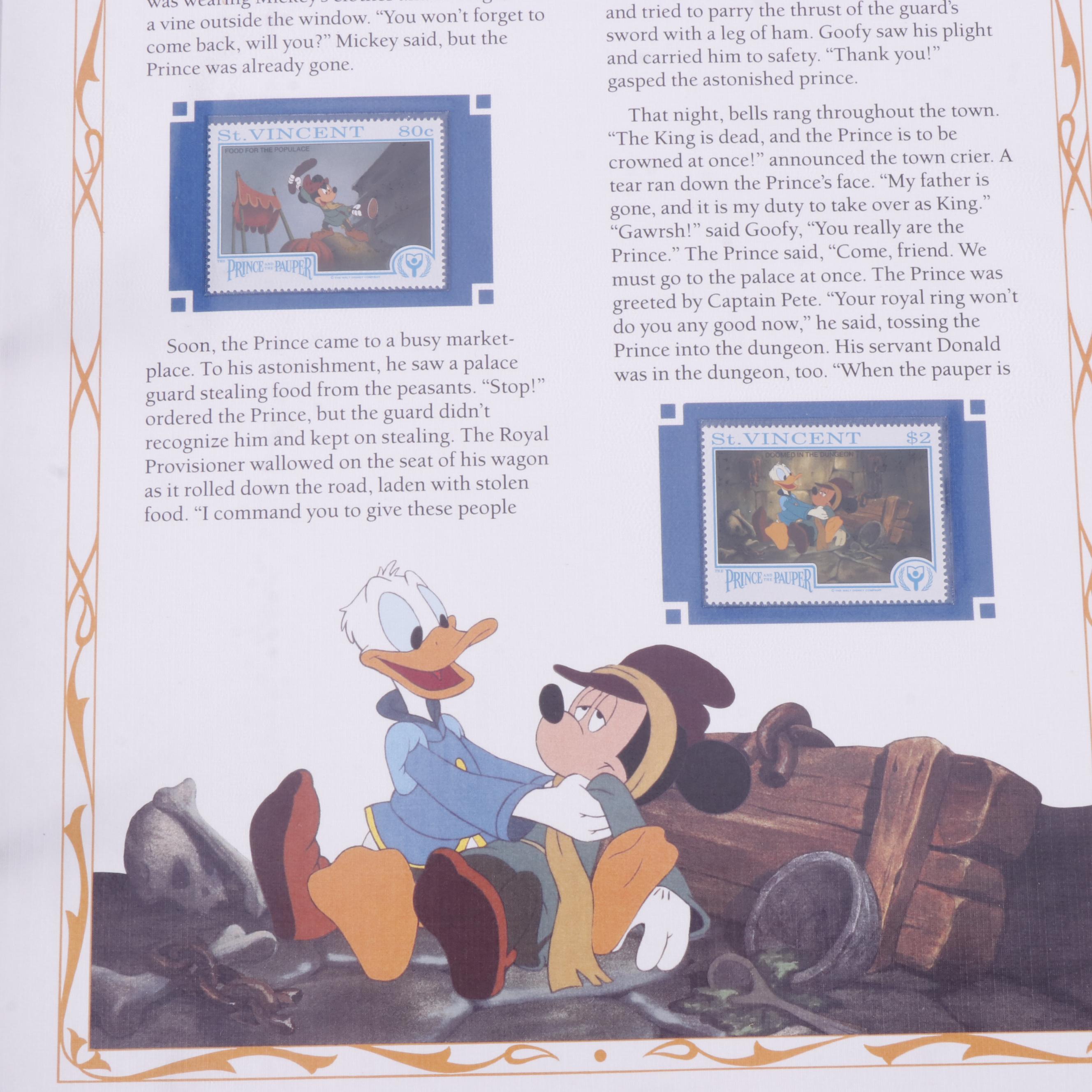Three Albums of Disney Movie Commemorative Postage Stamp Panels
