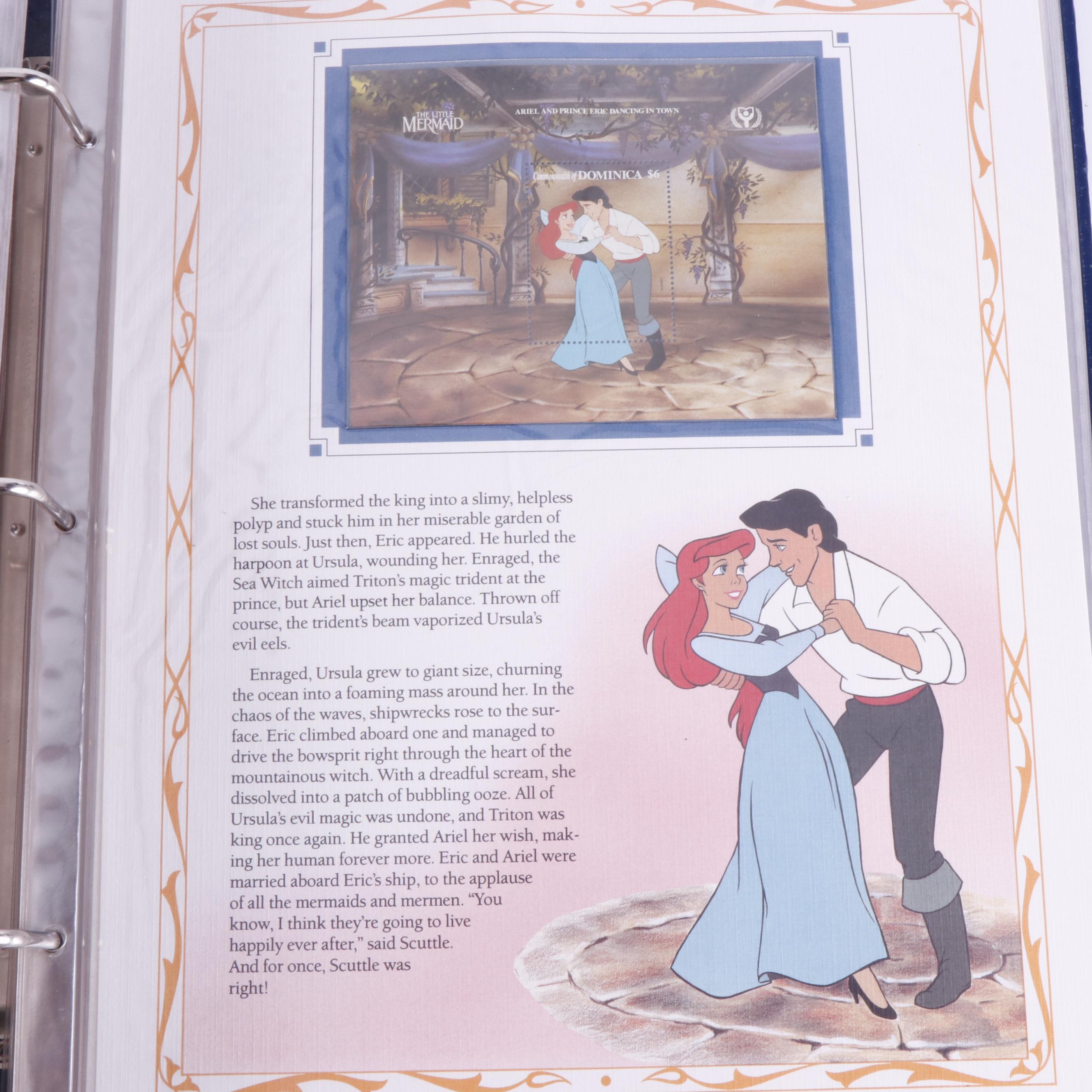 Three Albums of Disney Movie Commemorative Postage Stamp Panels