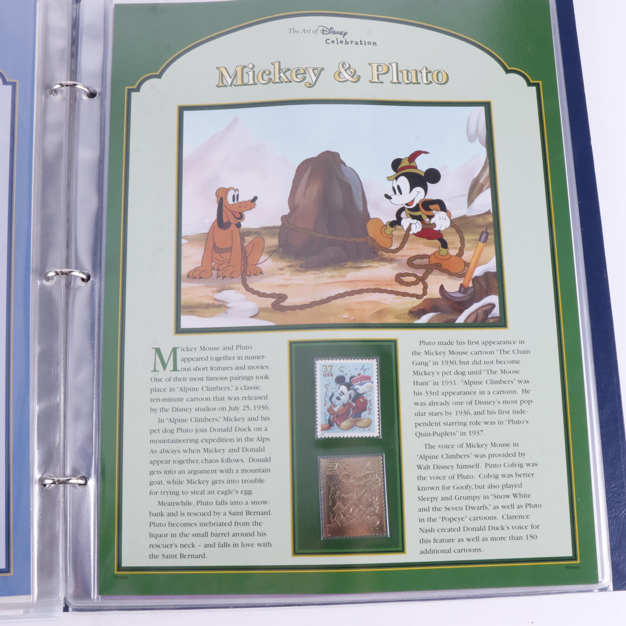 Three Albums of Disney Movie Commemorative Postage Stamp Panels