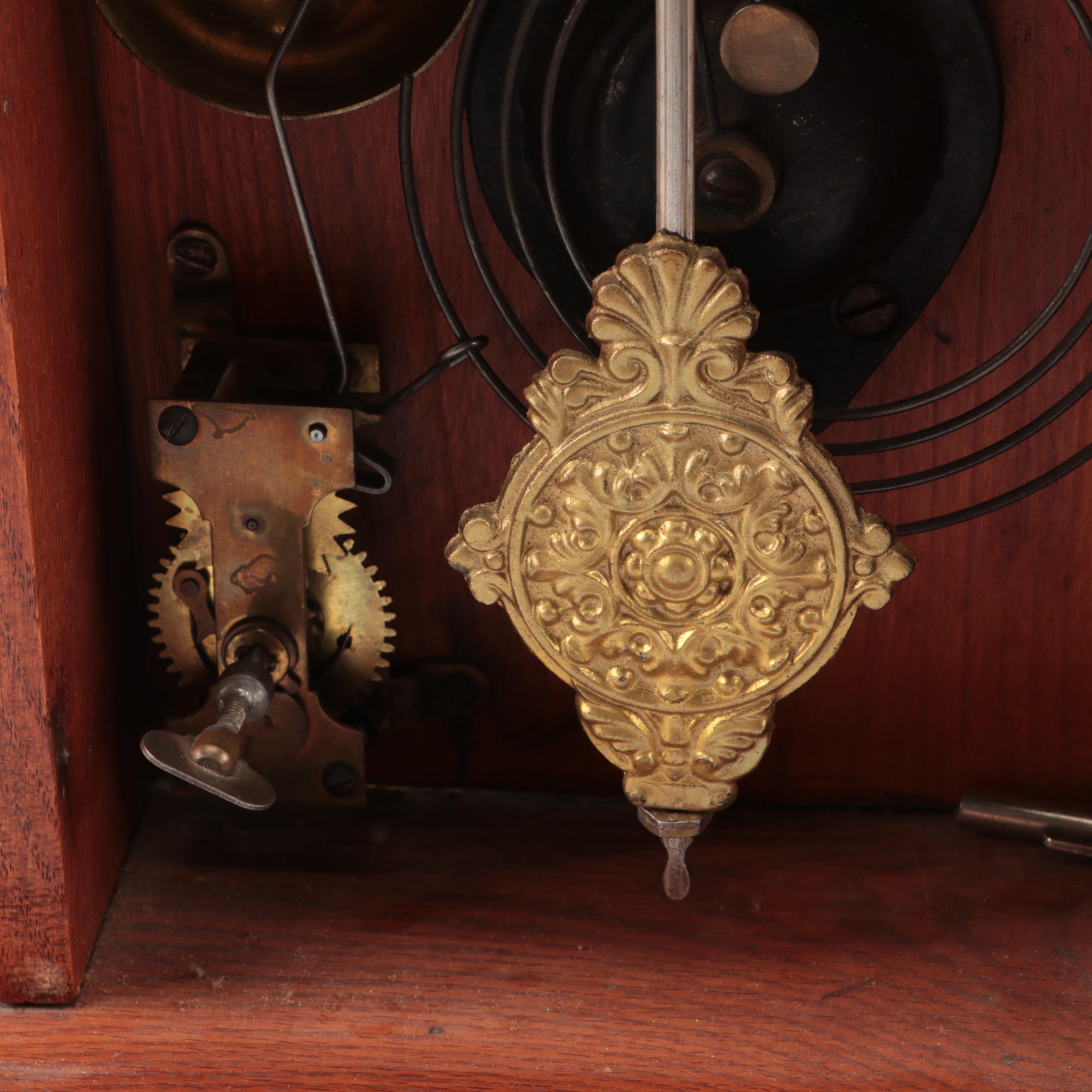 Attleboro Clock Co. Oak "India" Gingerbread Kitchen Clock