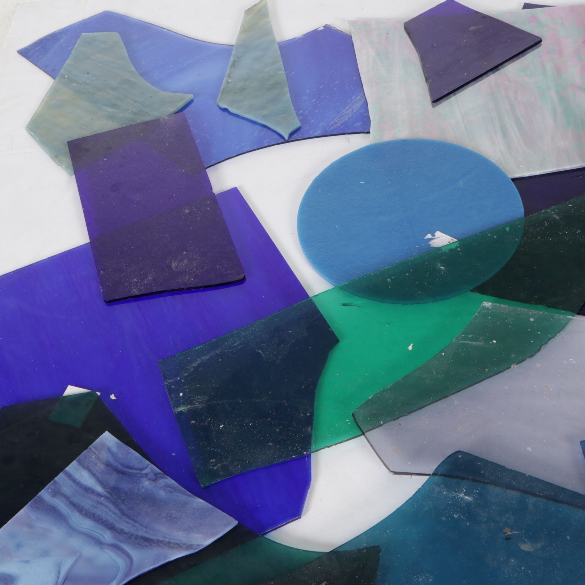 Swirl, Granite Texture, Clear & Other Art Glass Sheets