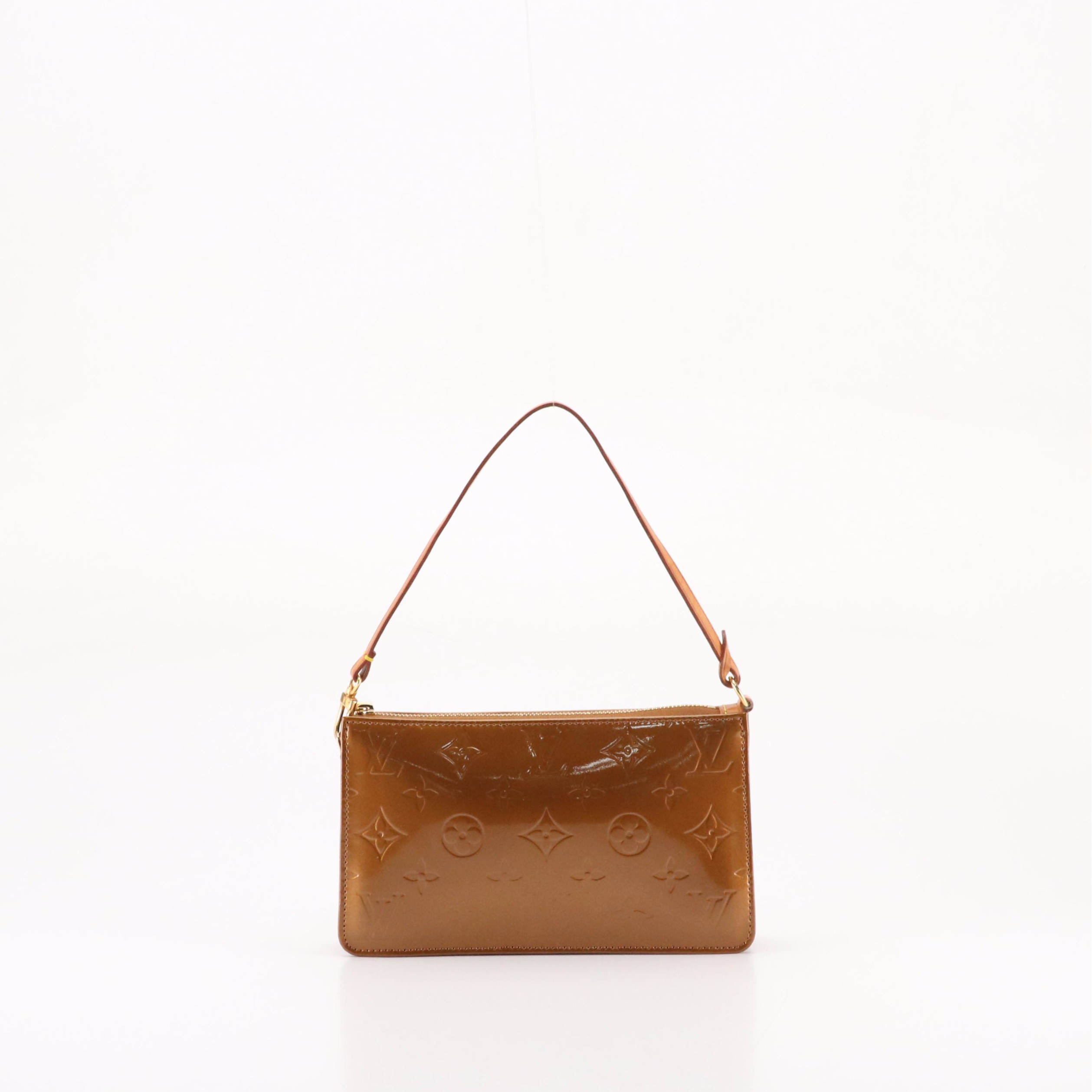 Louis Vuitton Lexington Pochette in Bronze Monogram Vernis and Vachetta Leather