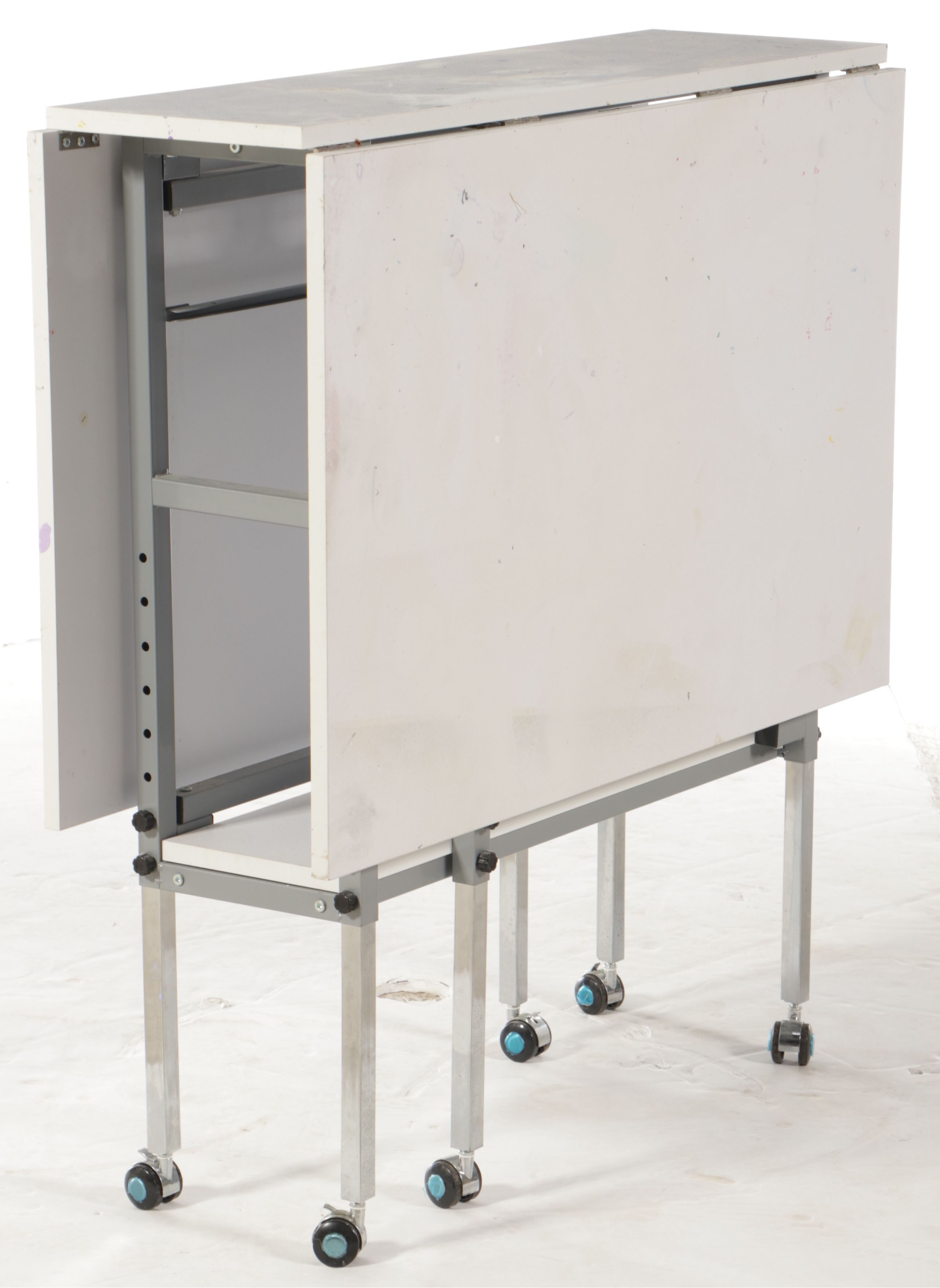 Contemporary Laminate Drop Leaf Work Table