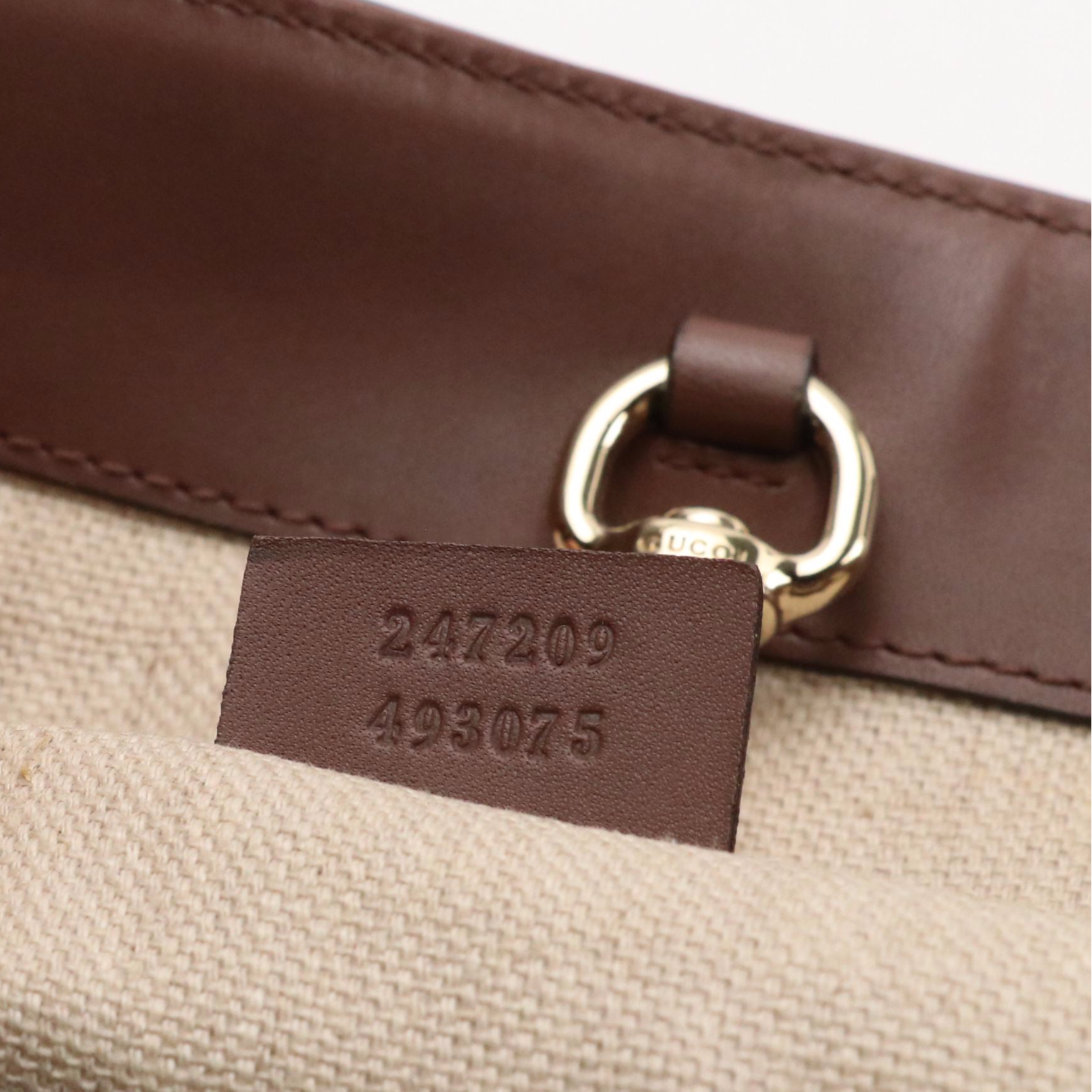 Gucci Japan Exclusive Craft Tote in Natural Canvas and Mocha Brown Leather