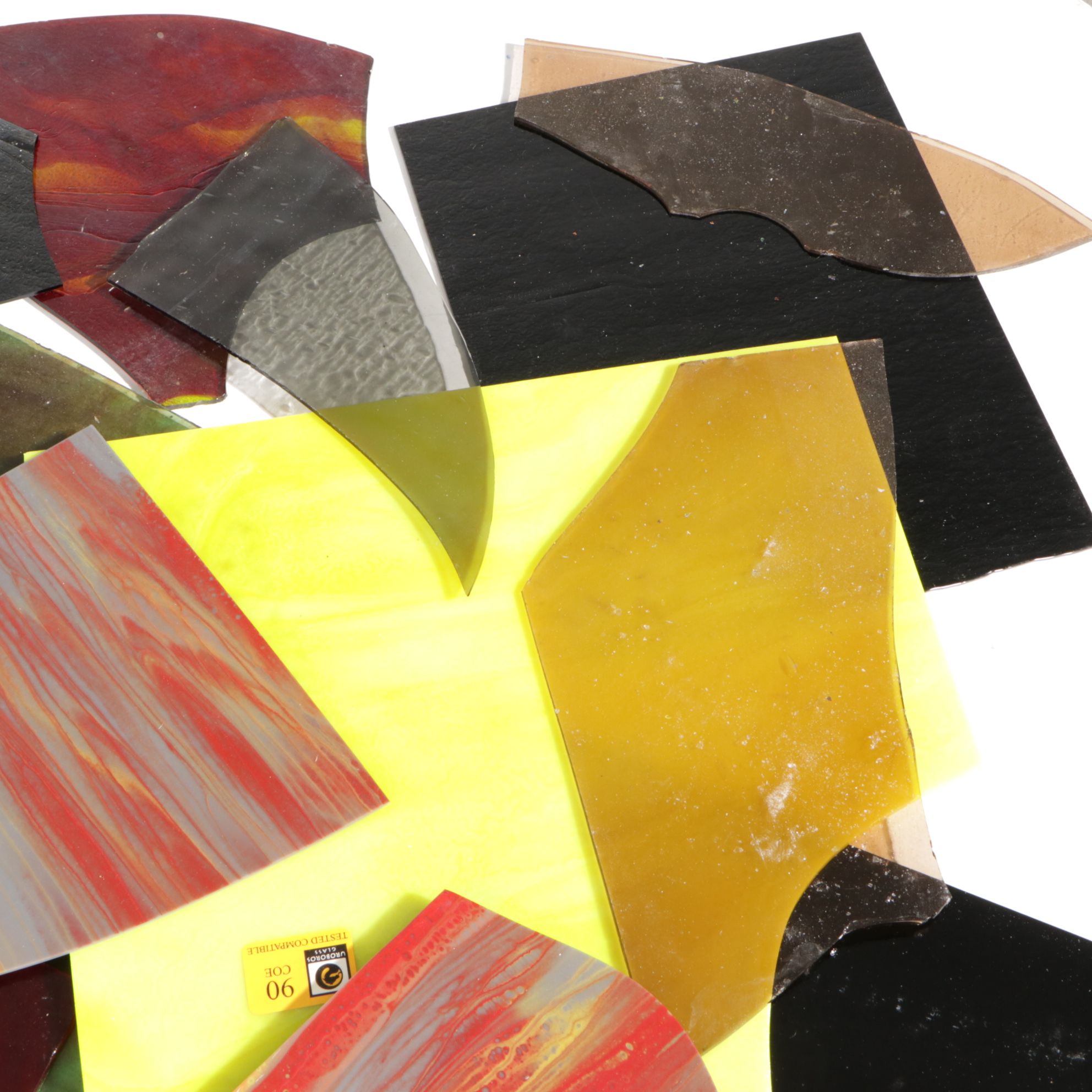 Swirl, Granite Texture, Streakie & Other Art Glass Sheets