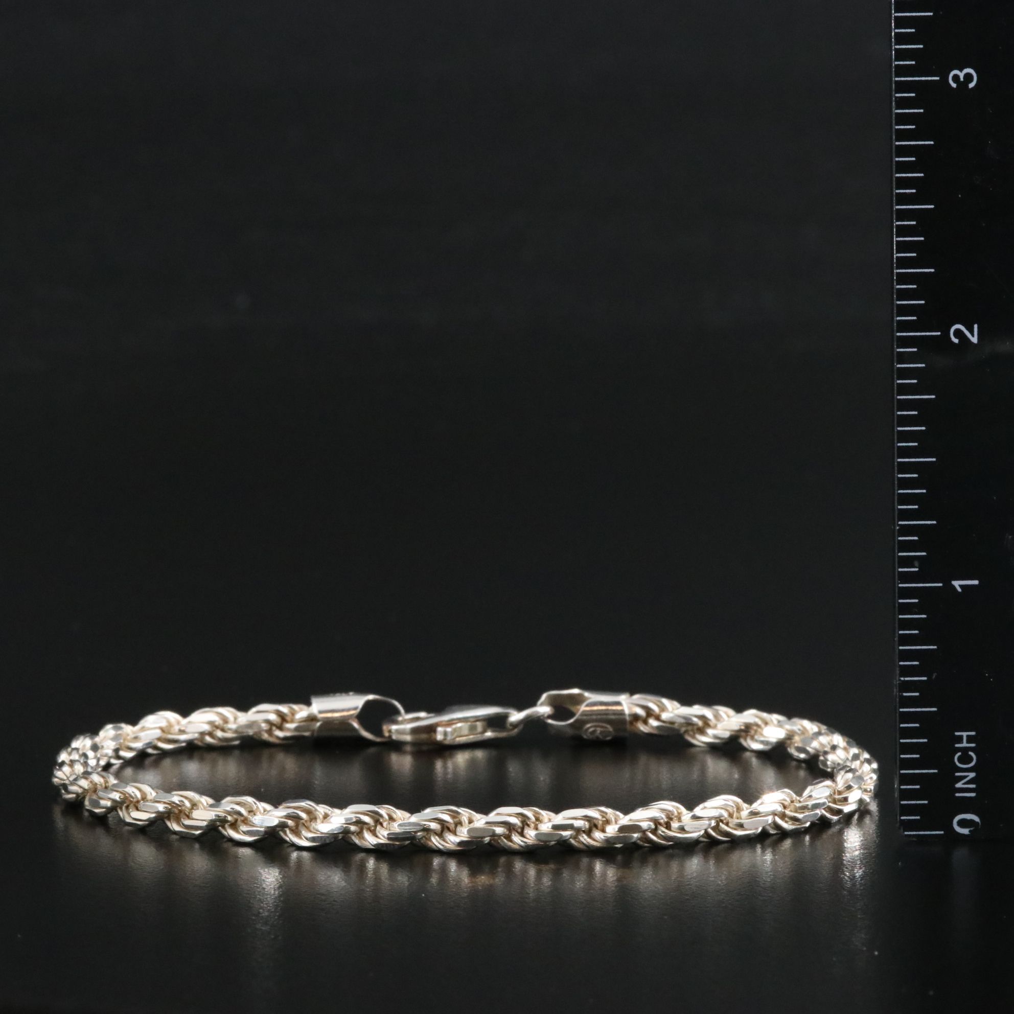 Italian Sterling Rope Chain Bracelet