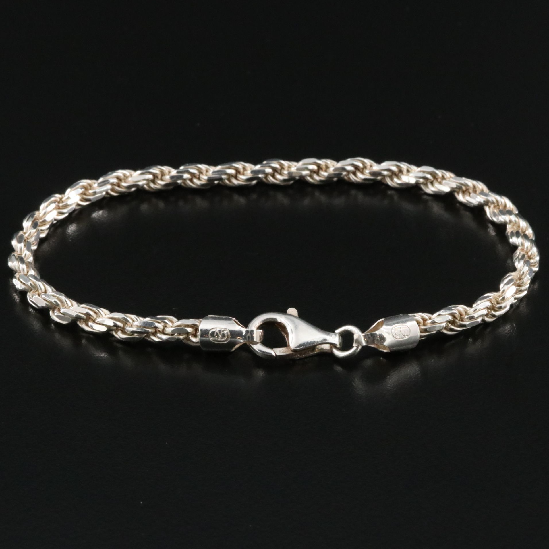 Italian Sterling Rope Chain Bracelet