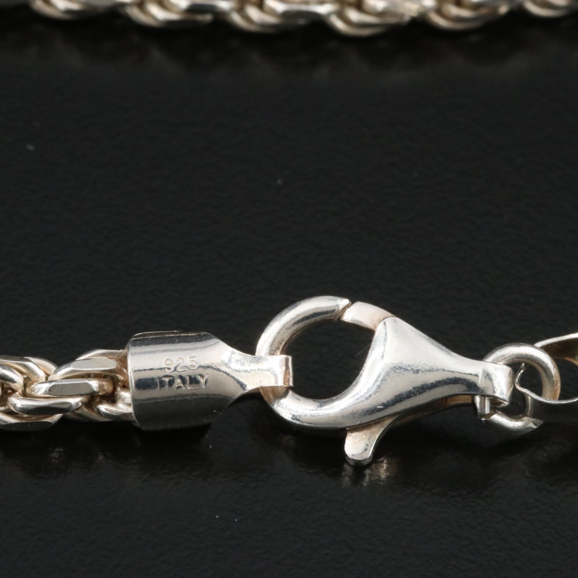 Italian Sterling Rope Chain Bracelet