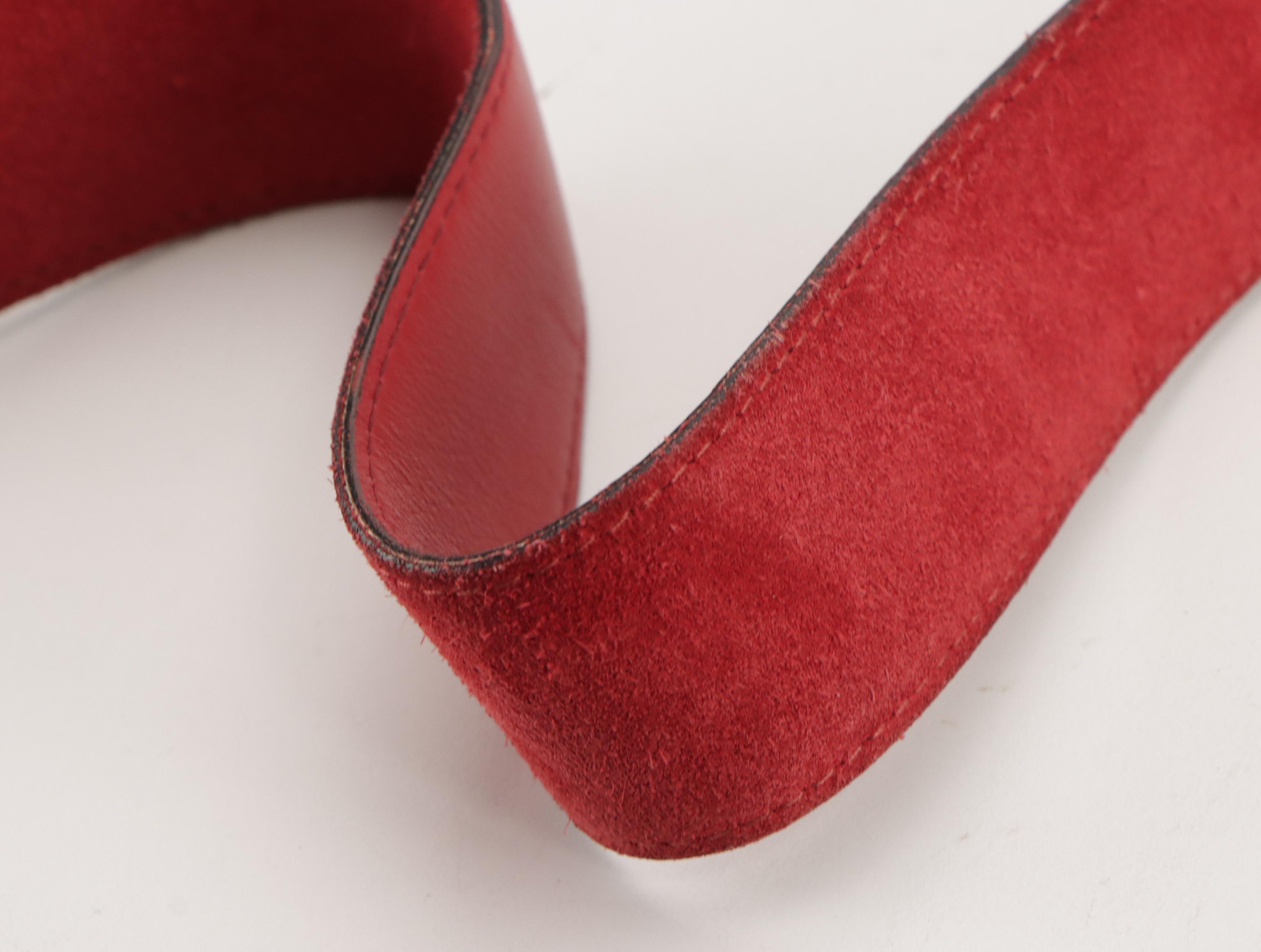 Burberry Front-Pocket Hobo Bag in Cherry Red Suede and Leather Trim