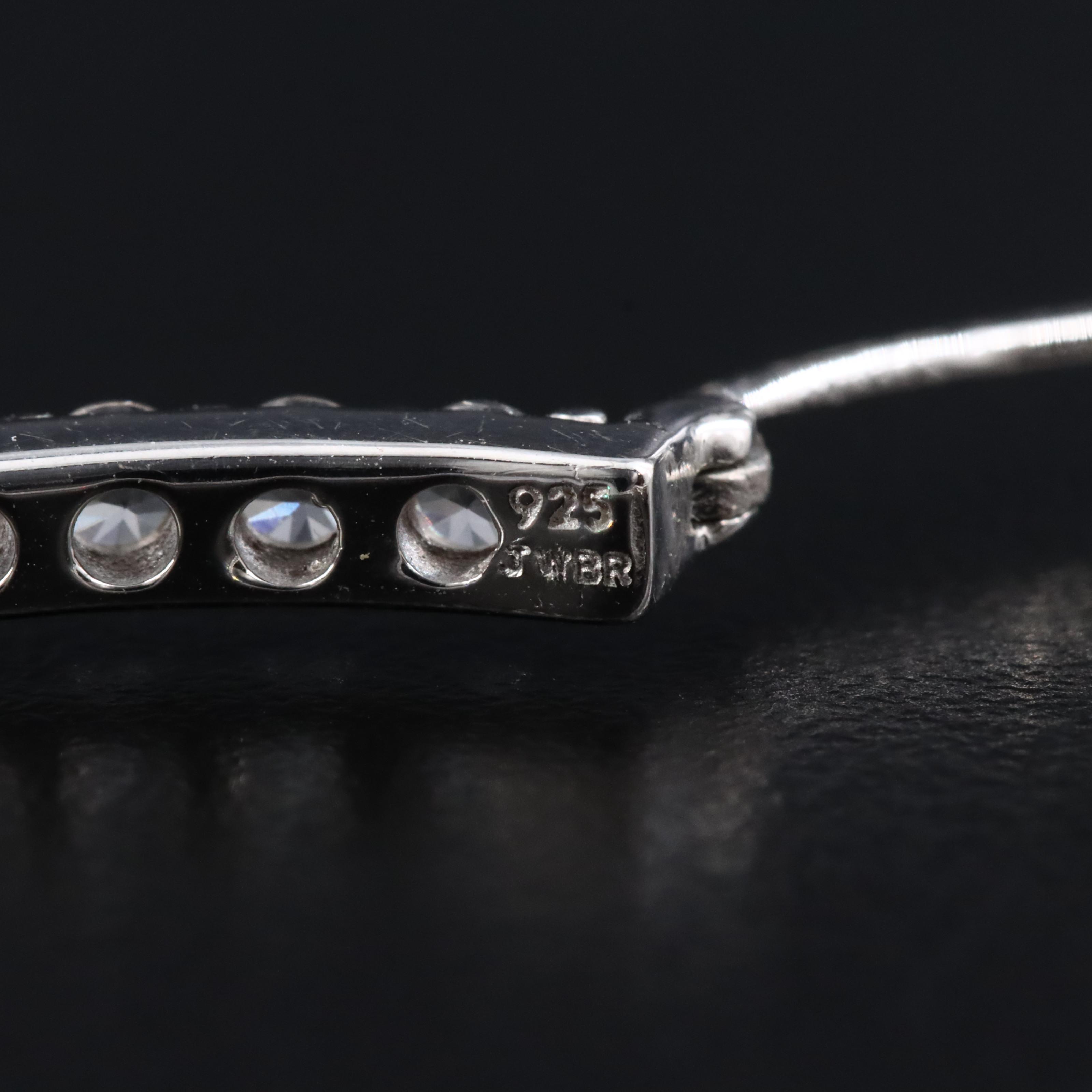 Sterling White Sapphire Inside Out Hoop Earrings