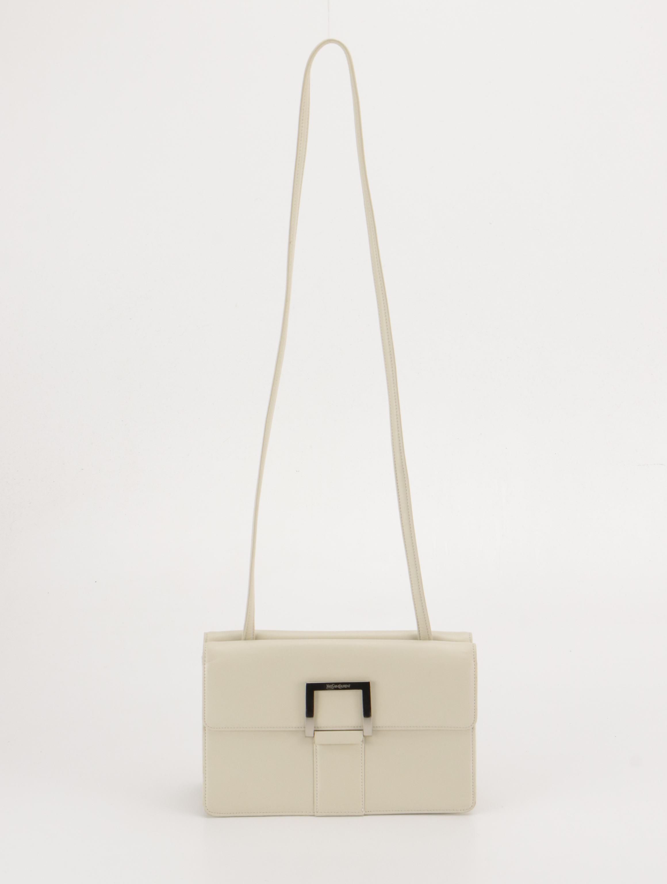 Yves Saint Laurent Leather Double Flap Shoulder Bag