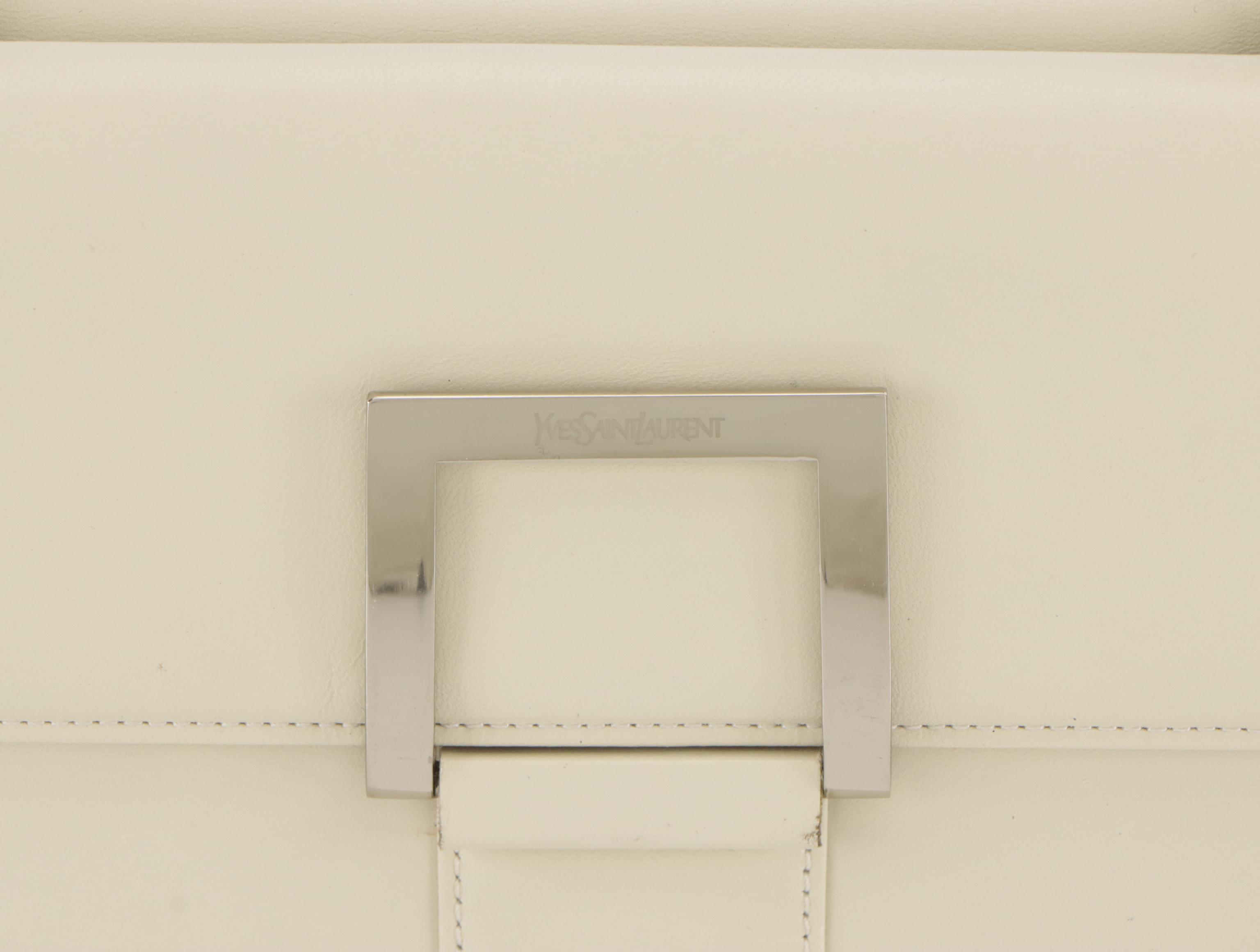 Yves Saint Laurent Leather Double Flap Shoulder Bag