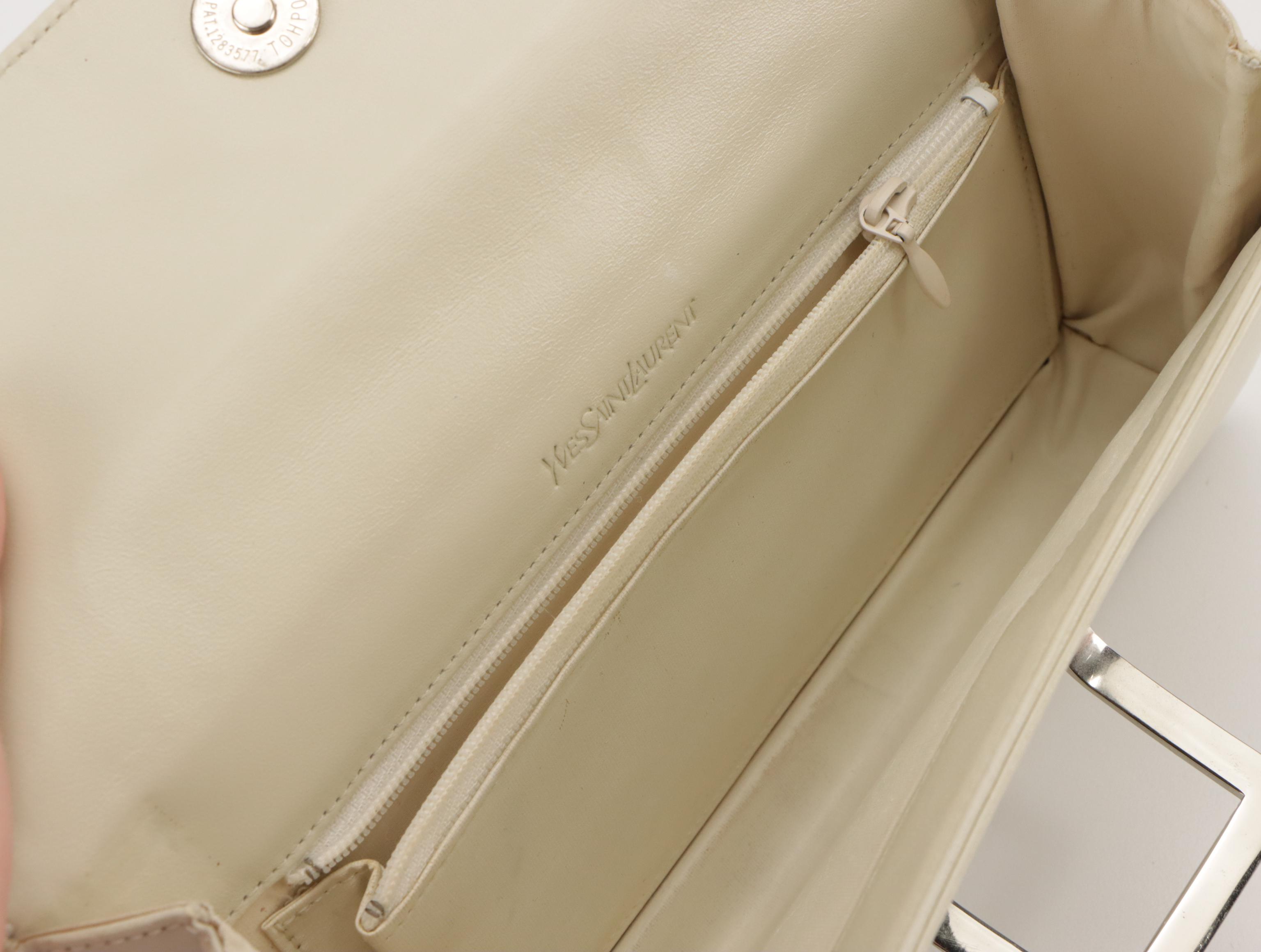 Yves Saint Laurent Leather Double Flap Shoulder Bag