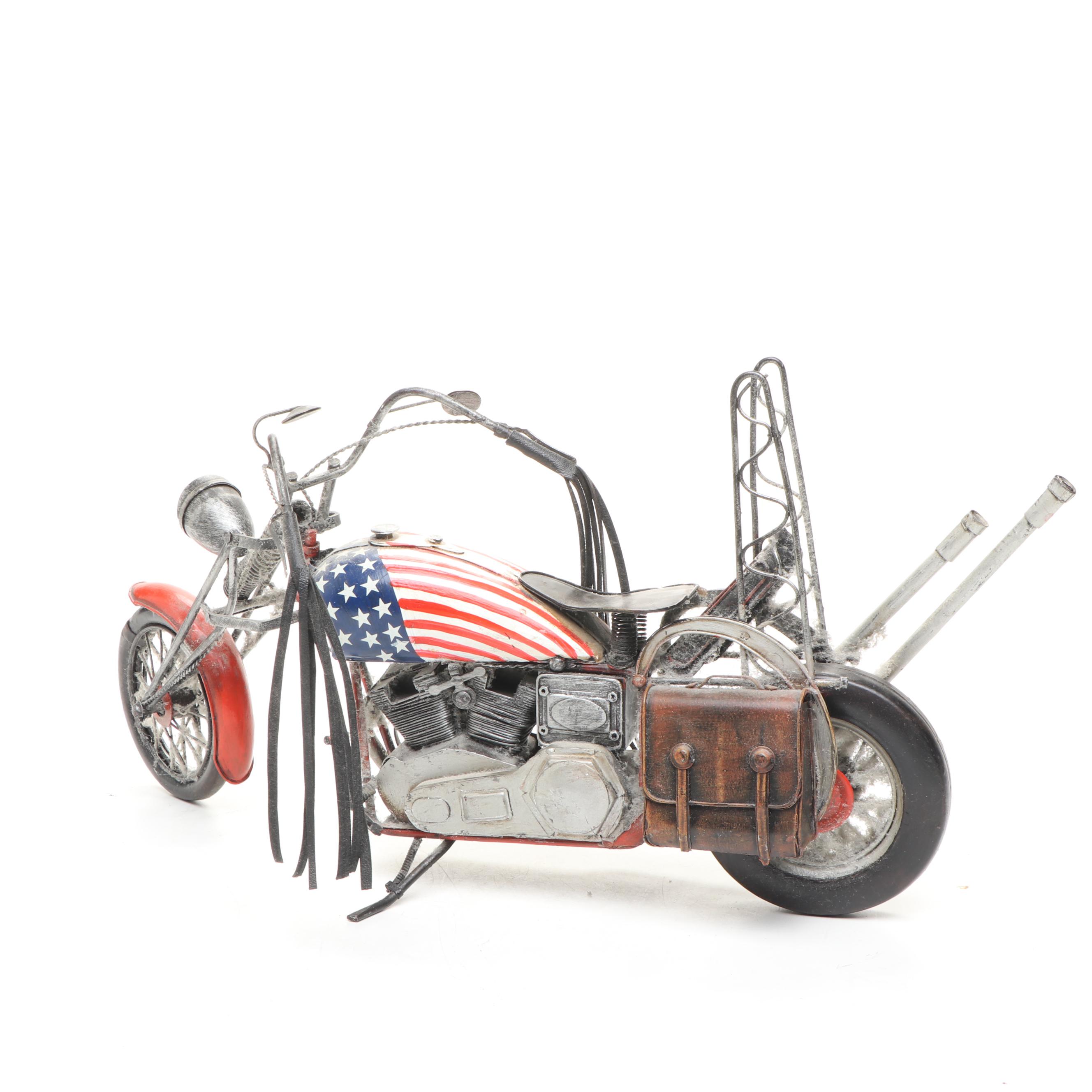 Elvis Presley and Other Resin Movable Motorcycle Figurine