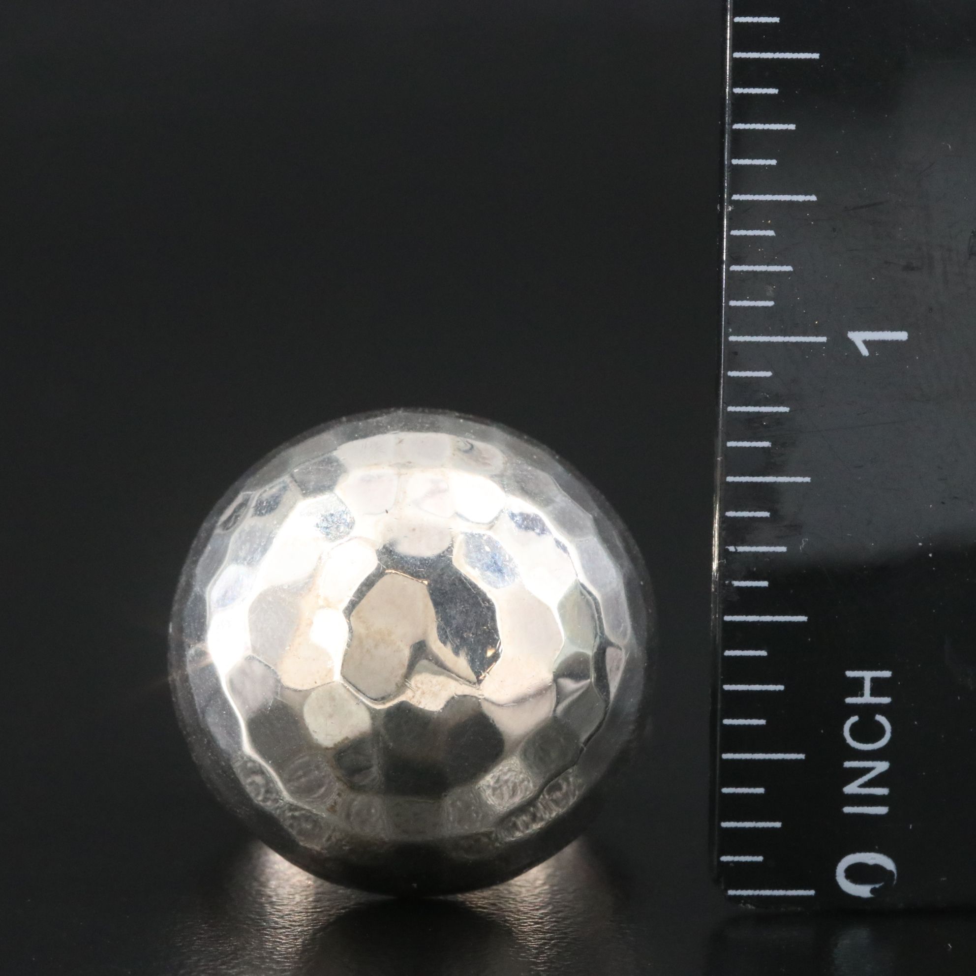 Sterling Hammered Finish Dome Ring