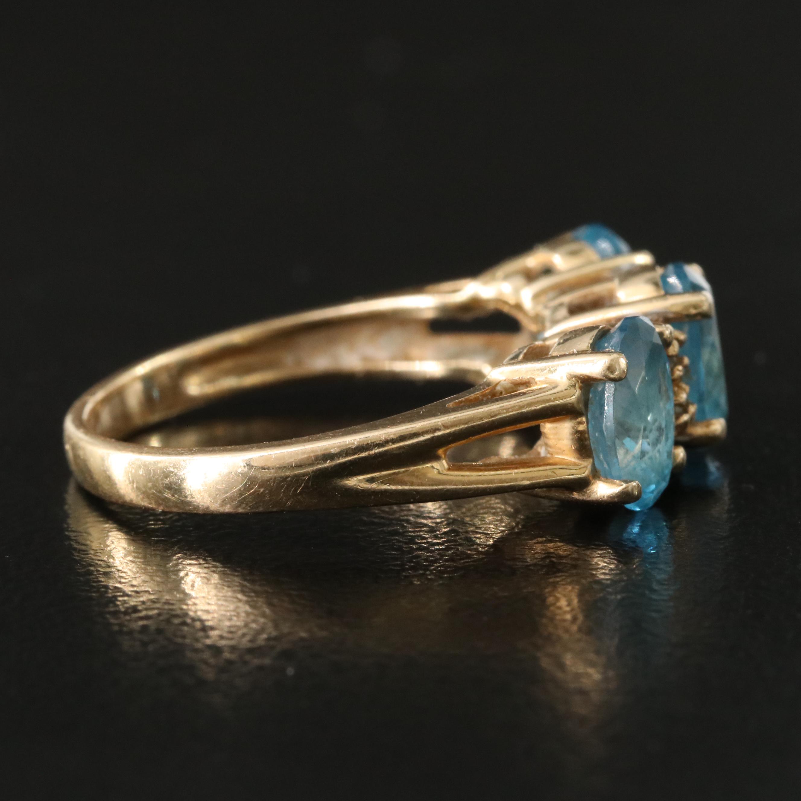 14K Topaz and Diamond Ring