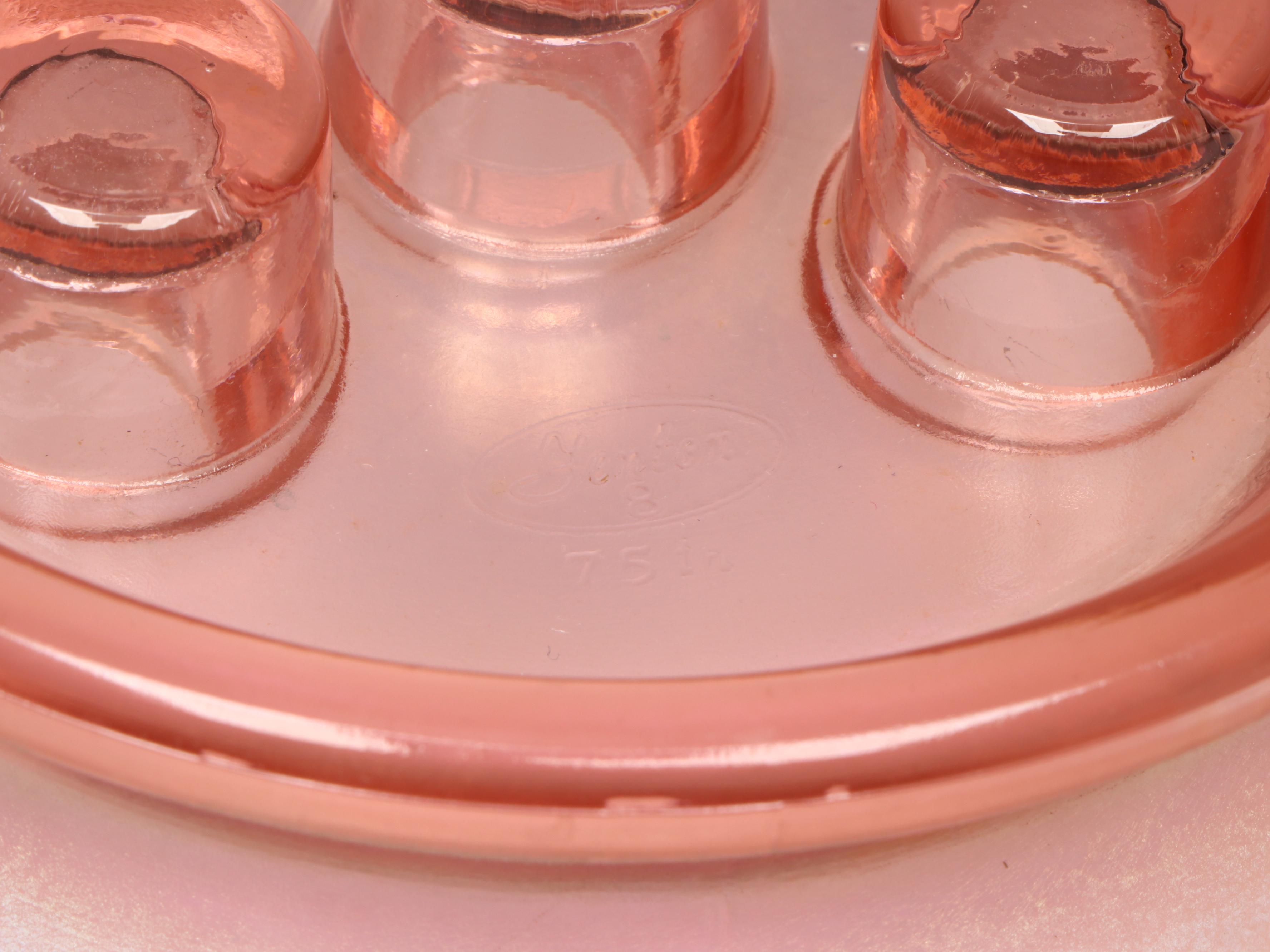 Fenton Velva Rose 75th Anniversary Iridescent Pink Satin Glass Epergne