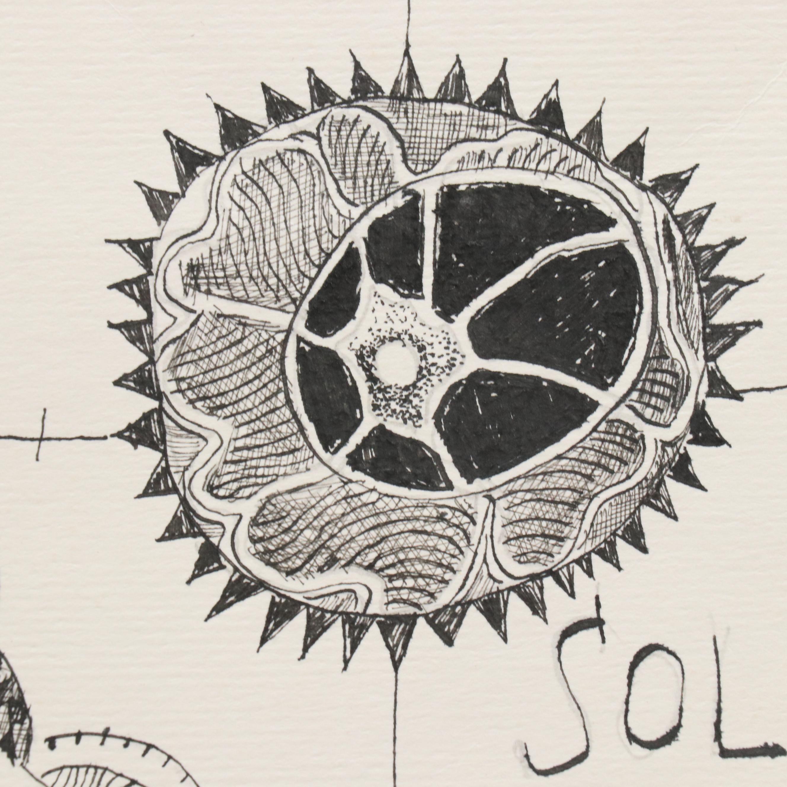 Nikolay "Kuk" Manuylov Surrealist Ink Portrait, 2001