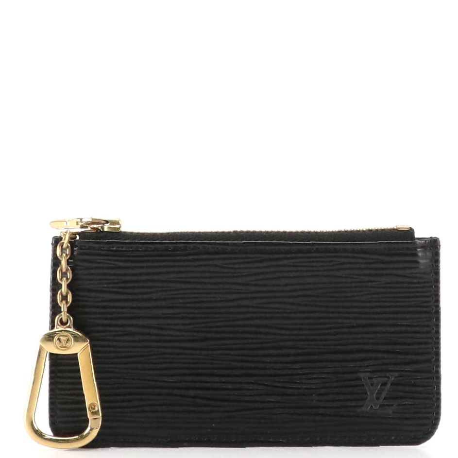Louis Vuitton Pochette Clés in Black Epi Leather