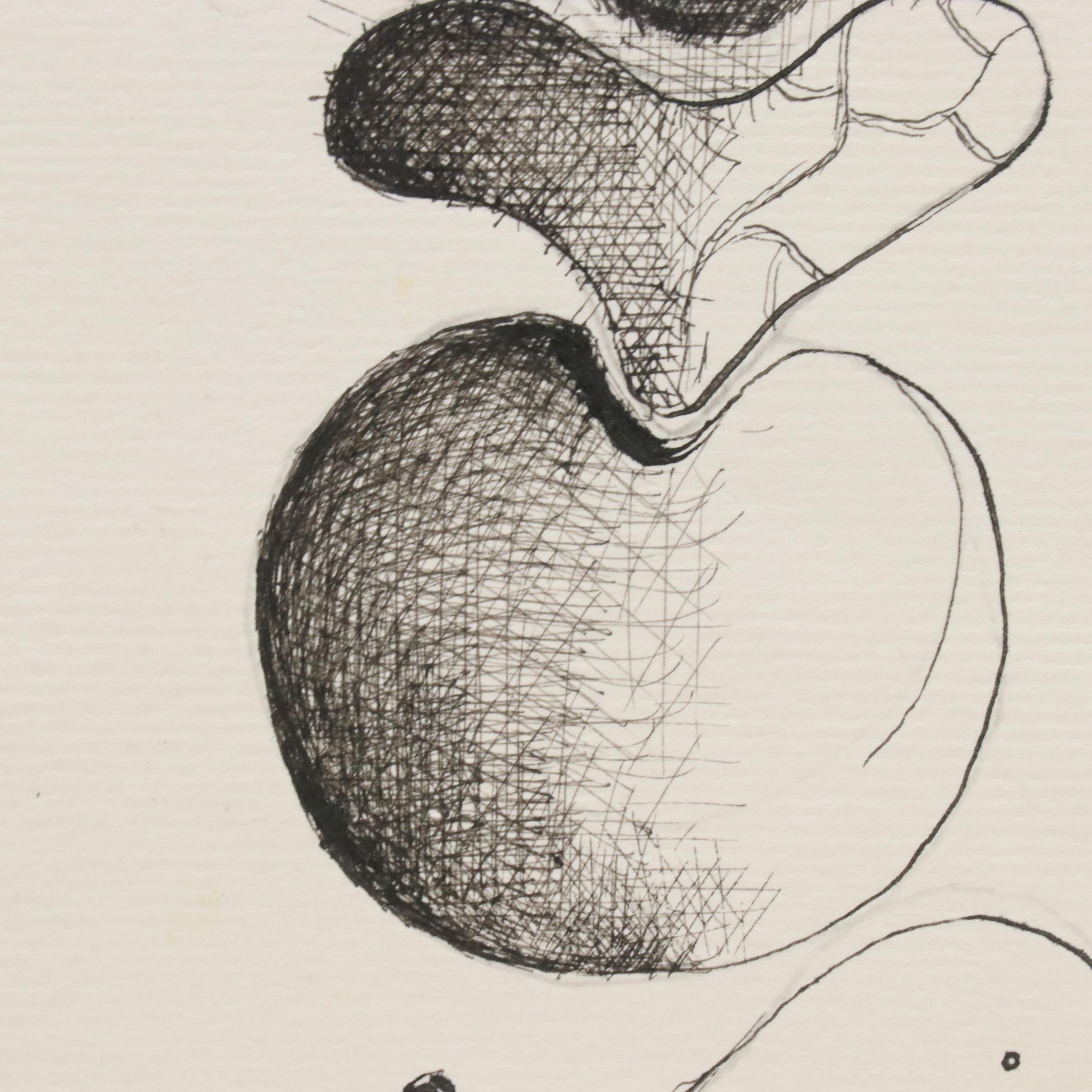 Nikolay "Kuk" Manuylov Surrealist Ink Portrait, 2001