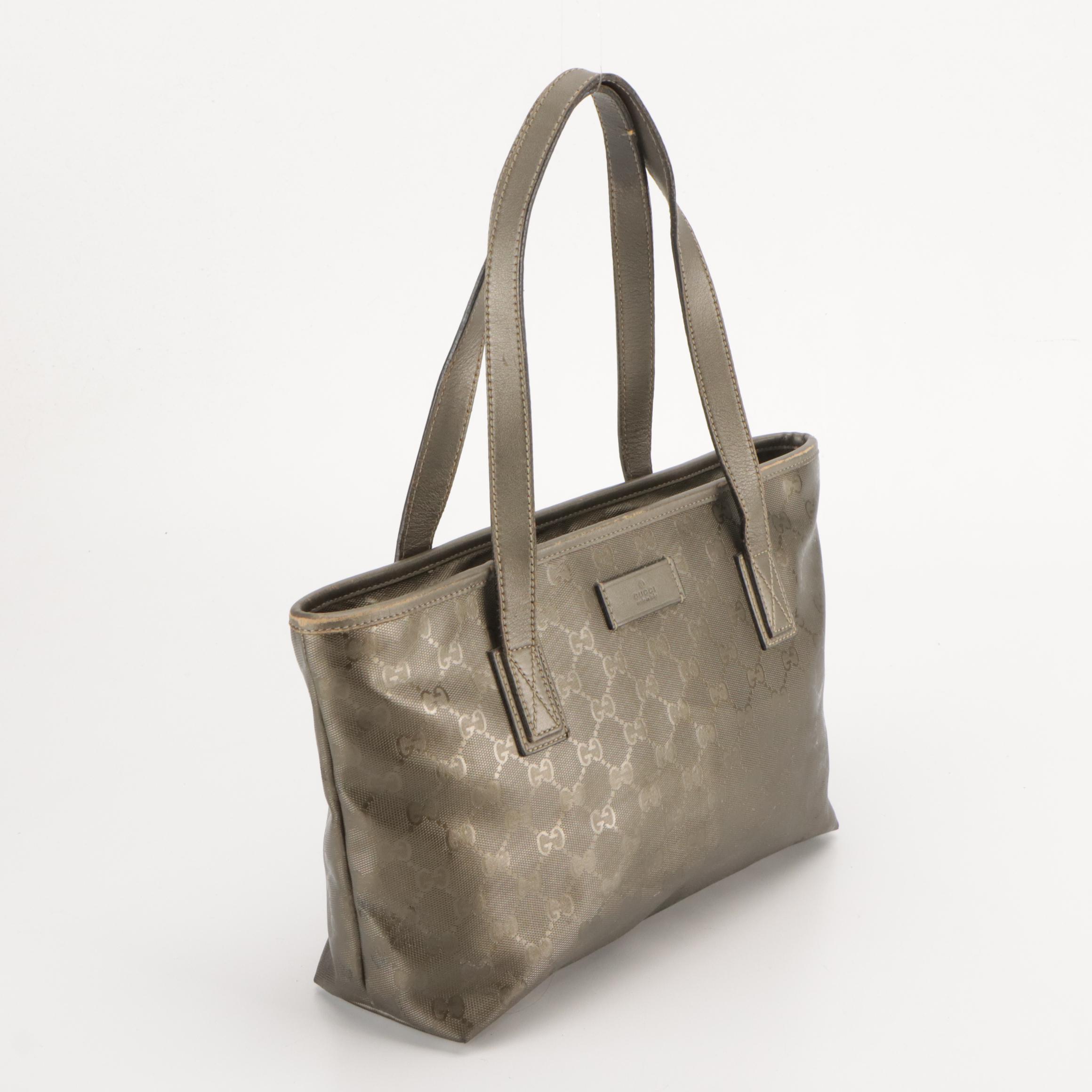 Gucci GG Imprime Supreme Canvas and Leather Tote