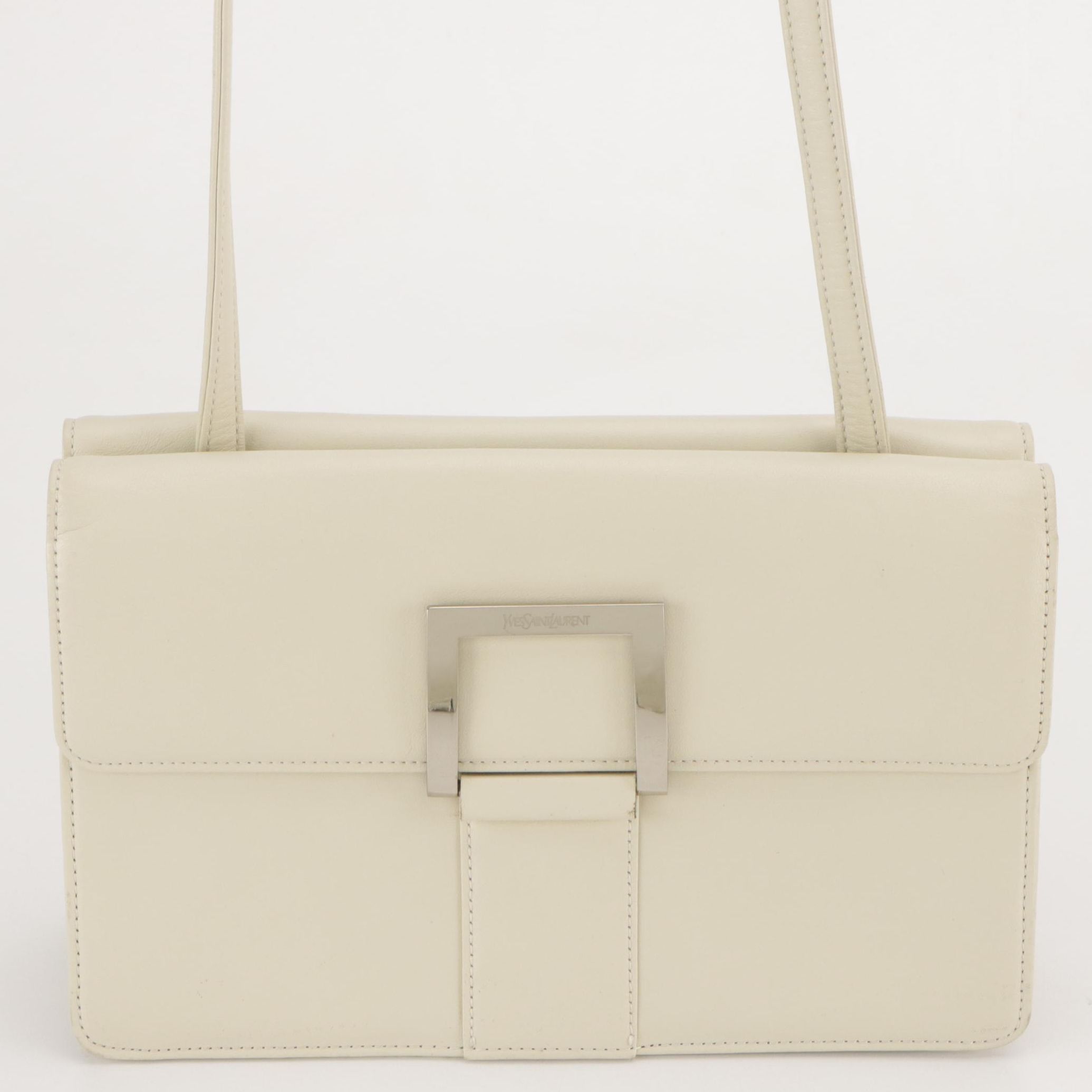 Yves Saint Laurent Leather Double Flap Shoulder Bag